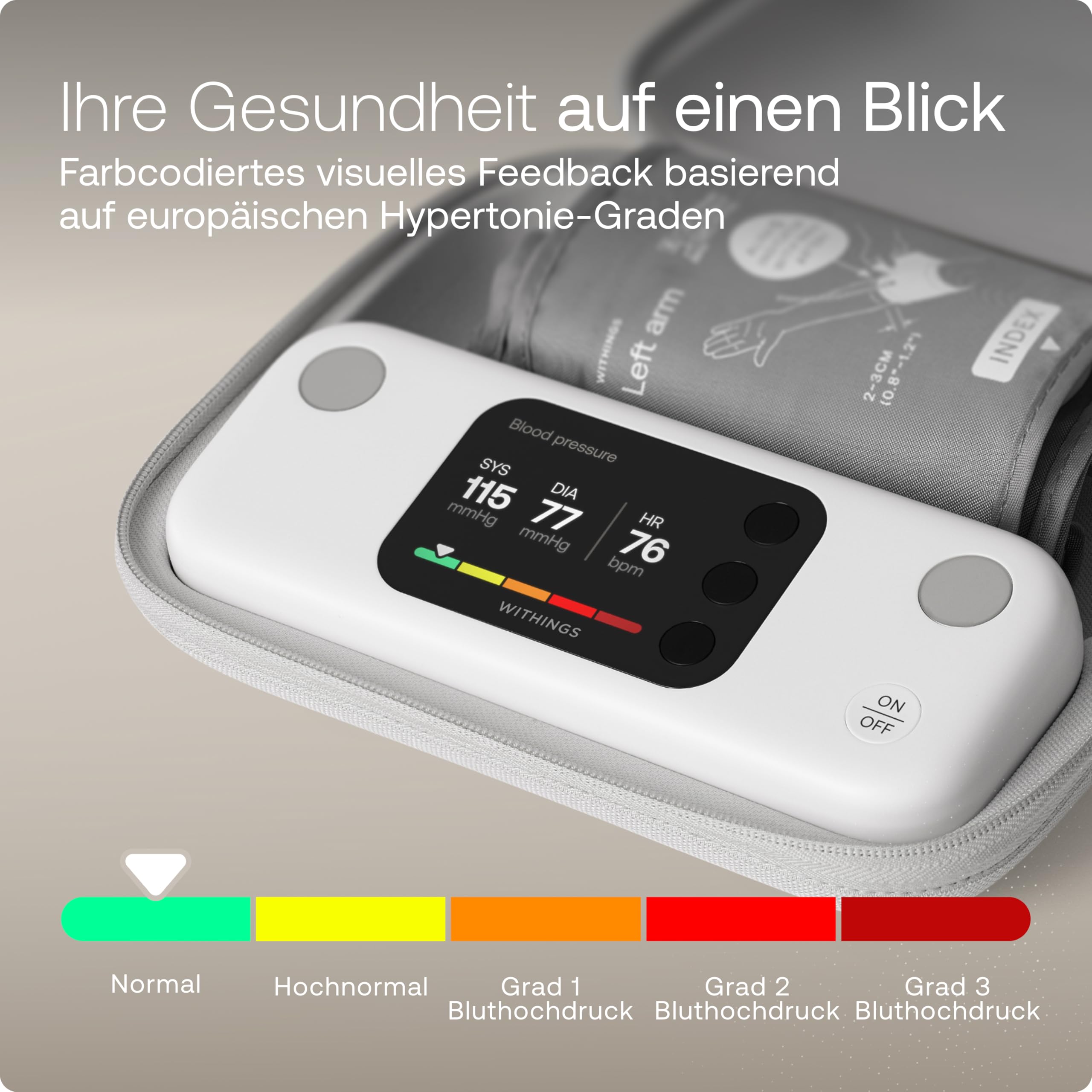 Withings BPM Vision – Intelligentes Oberarm-Blutdruckmessgerät