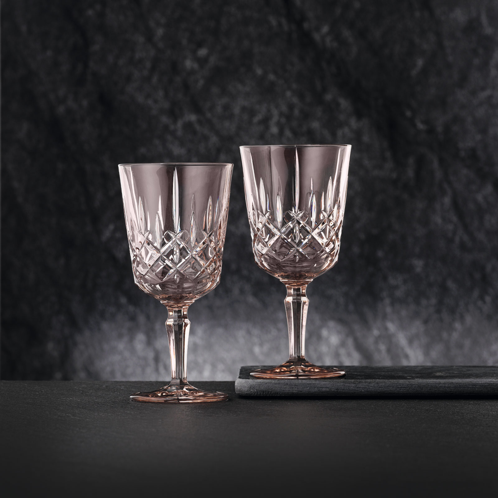 Nachtmann, 2-teiliges Weingläser-Set, Cocktailgläser/Weingläser, Kristallglas, 355 ml, Taupe, Noblesse Colors, 105217