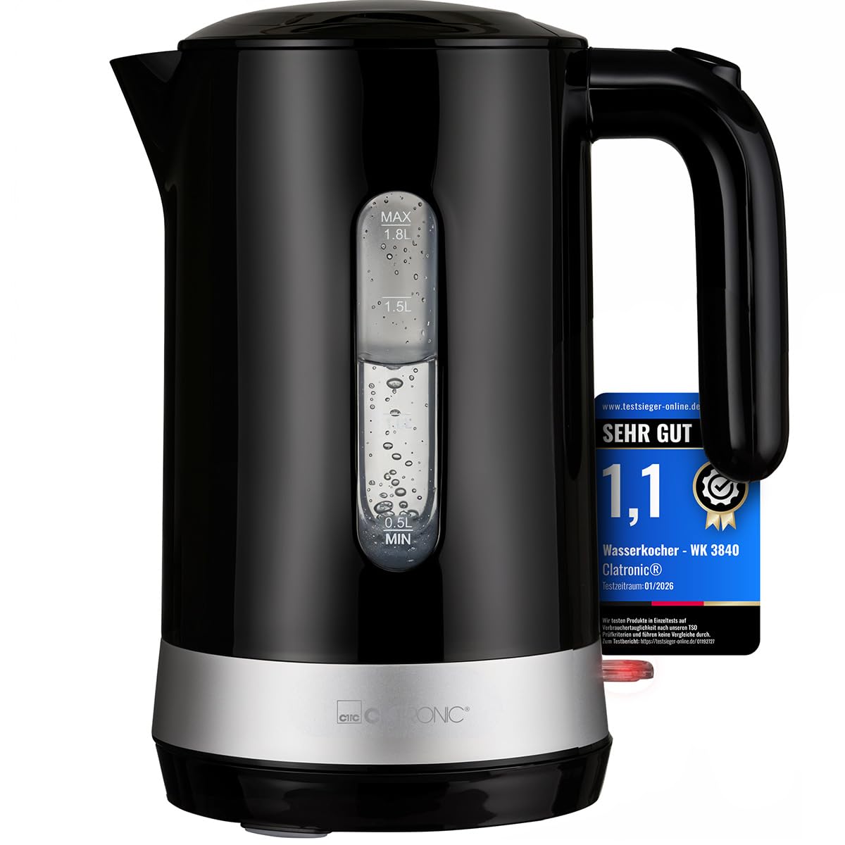 CLATRONIC WK 3840 Wasserkocher (1,8 Liter, 2200 W)