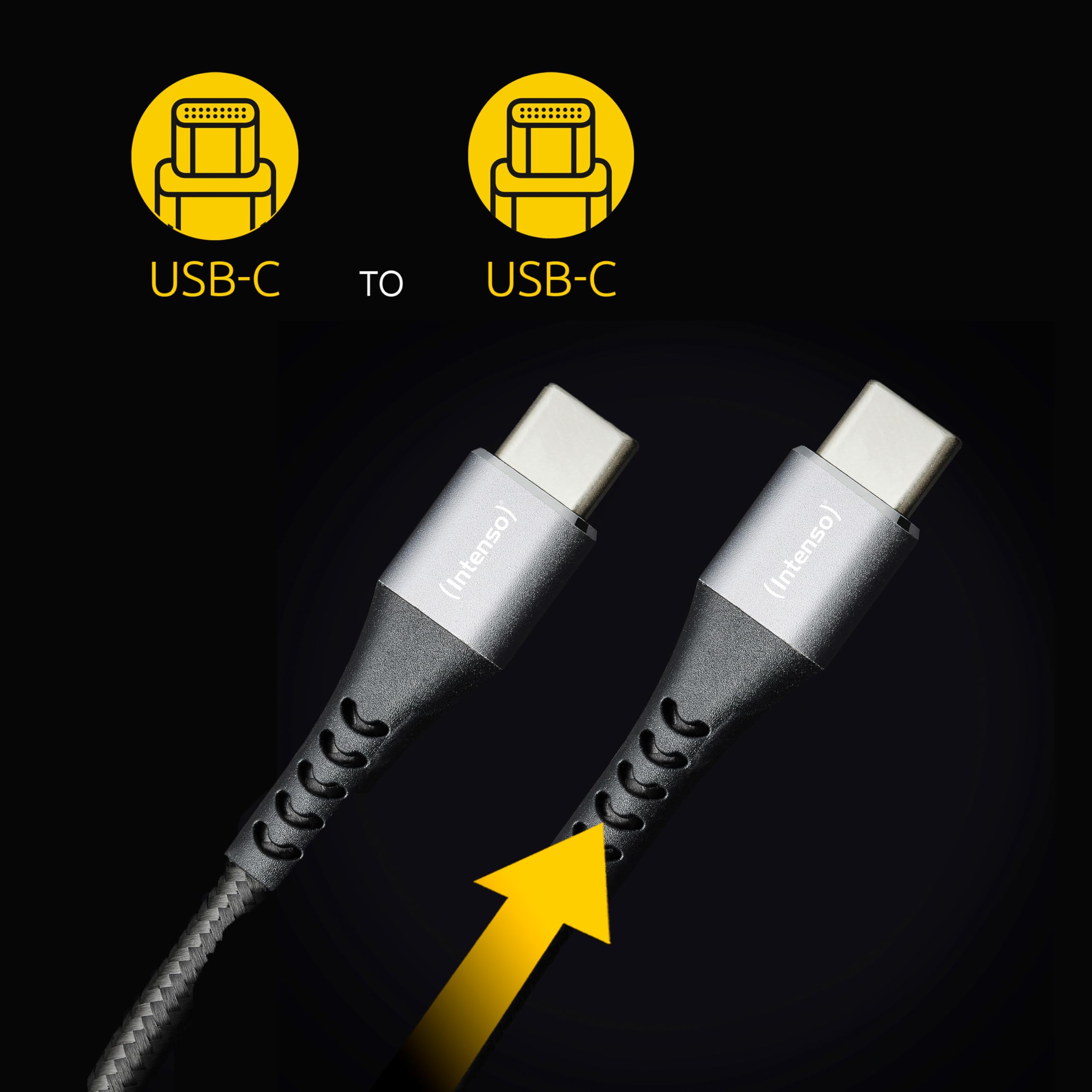 Intenso C315C USB-C auf USB-C Kabel, 60W Schnellladen, 1,5 m