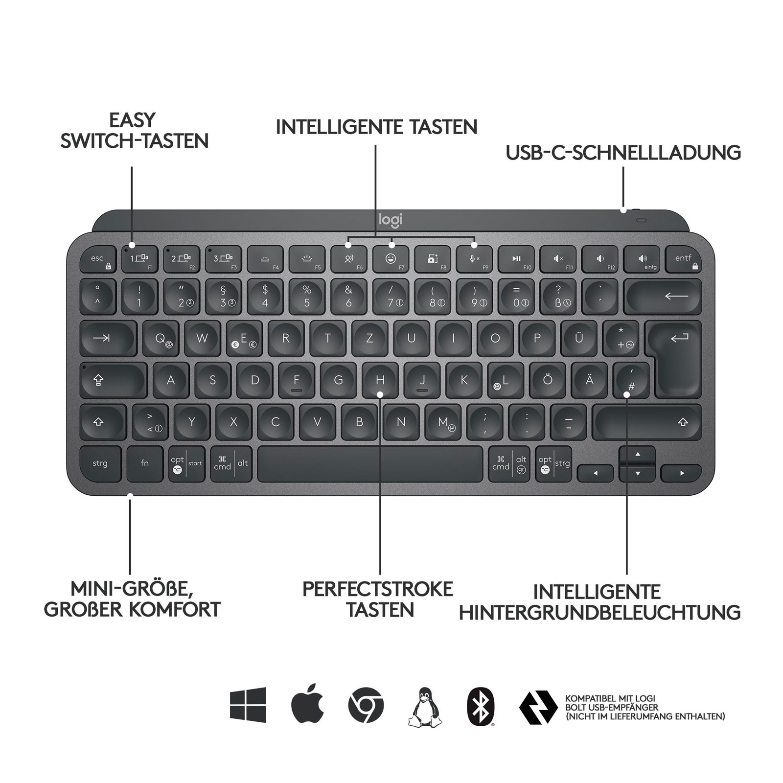 Logitech MX Keys Mini Tastatur