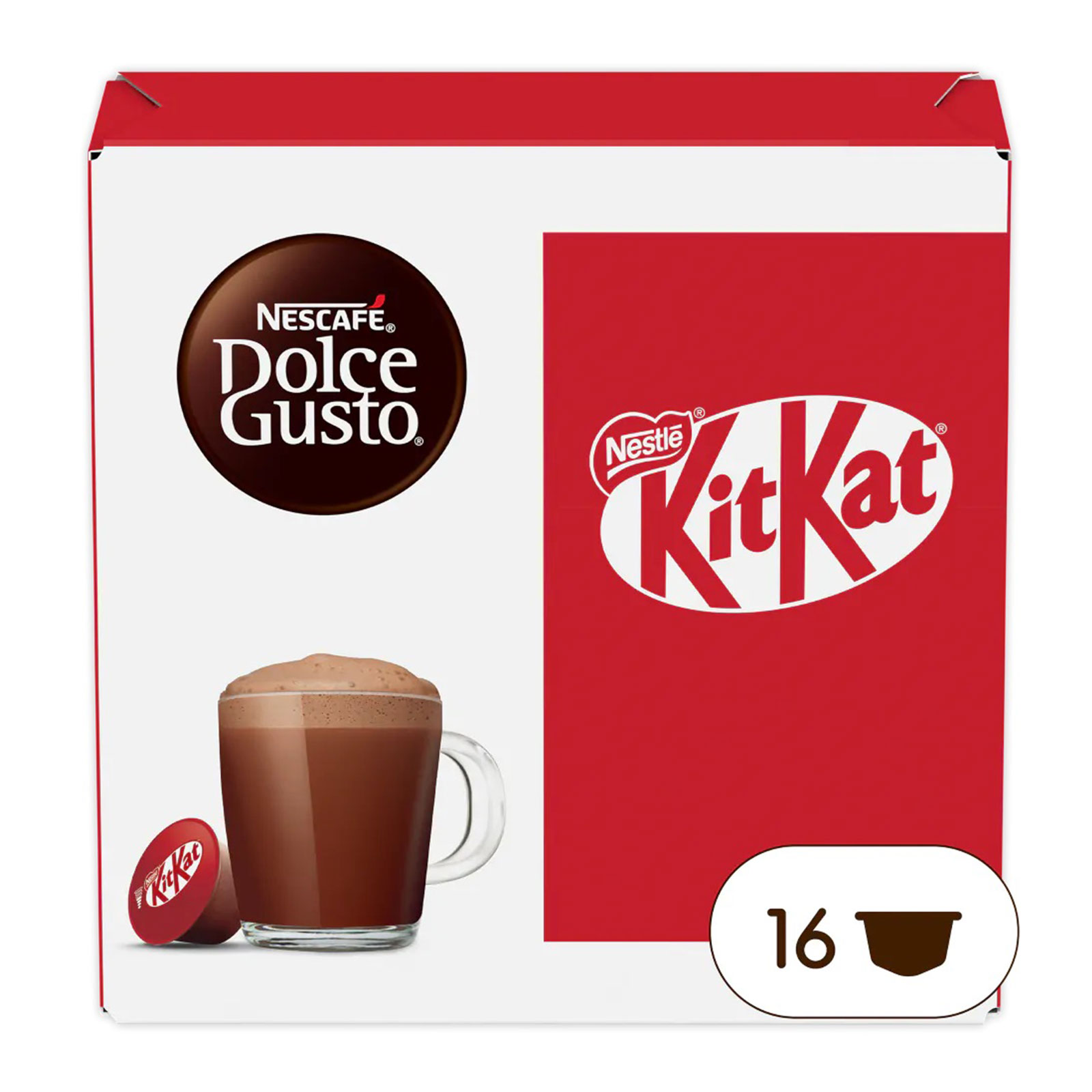 Krups KP1A31 Dolce Gusto Kaffeemaschine Kapseln inkl. Nestlé Dolce Gusto KitKat 16 Kapseln