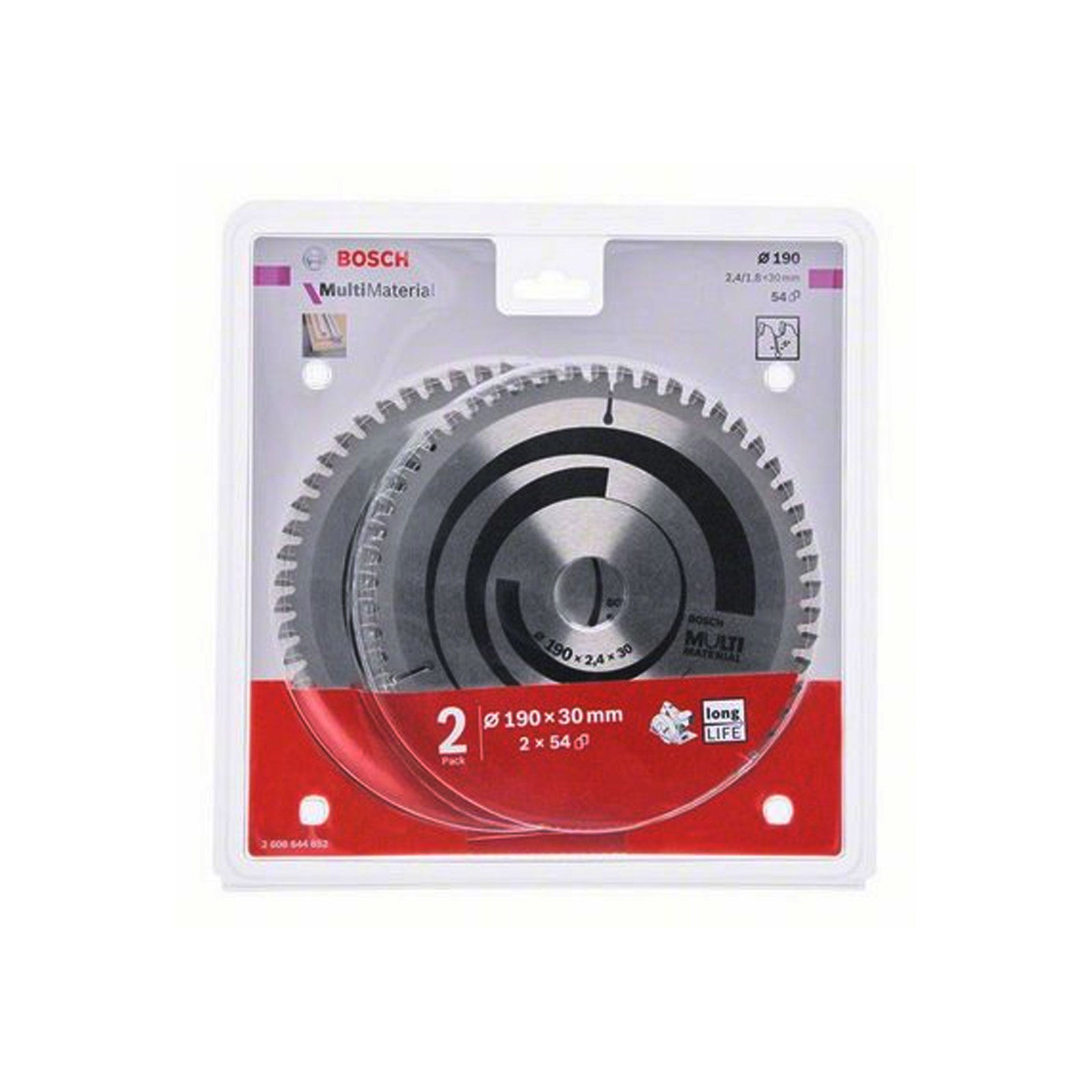 Bosch Professional BITURBO Akku-Kreissäge GKS 18V-70 L inklusive Bosch Kreissägeblatt MM D 190x30-54T 2 Stück