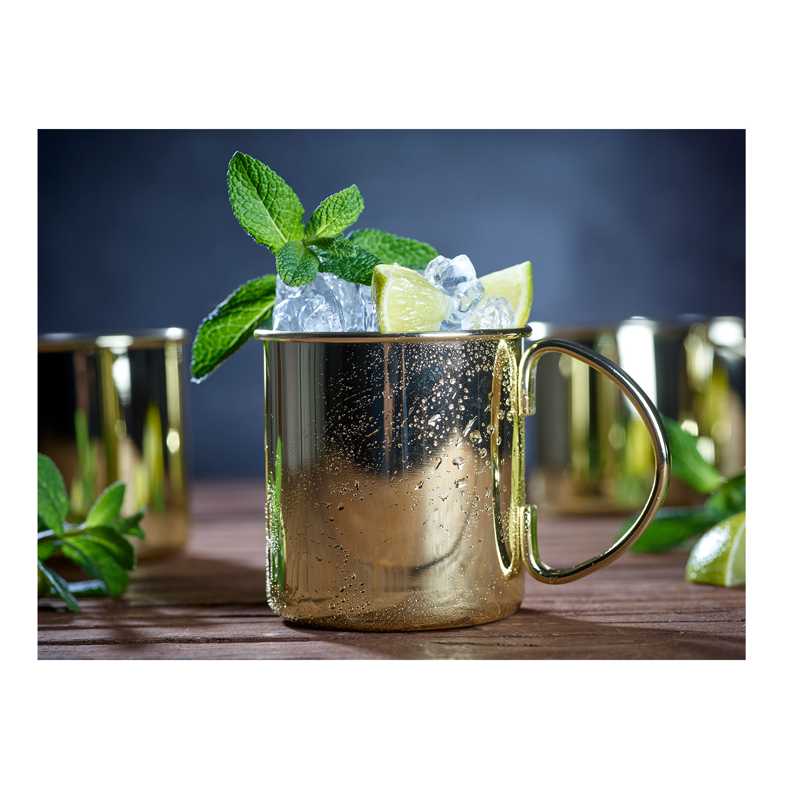 ECHTWERK Moscow Mule Becher Set 4tlg aus Edelstahl, 480 ml, 