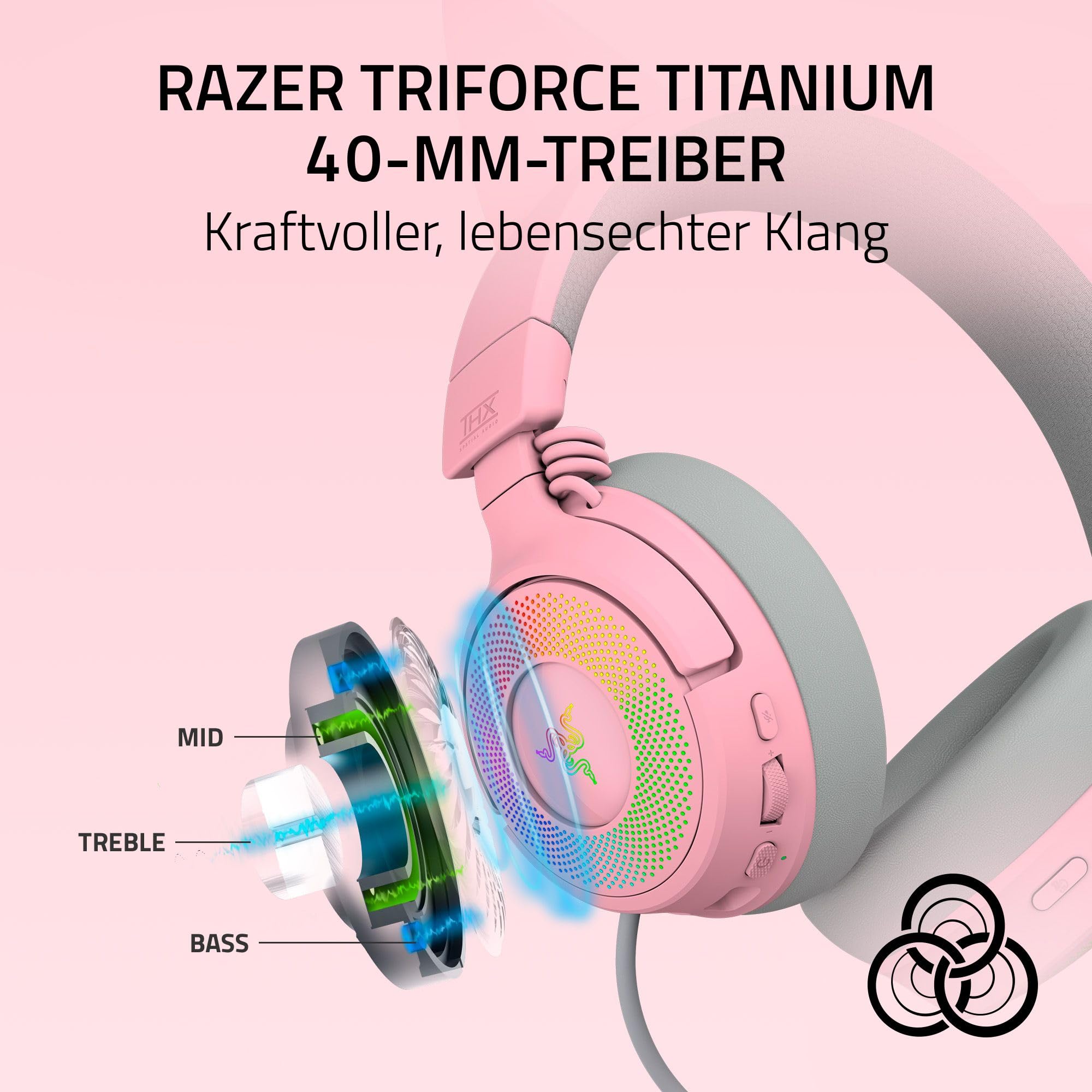 Razer Kraken Kitty V3 Pro - Kabelloses RGB-Kitty-Headset