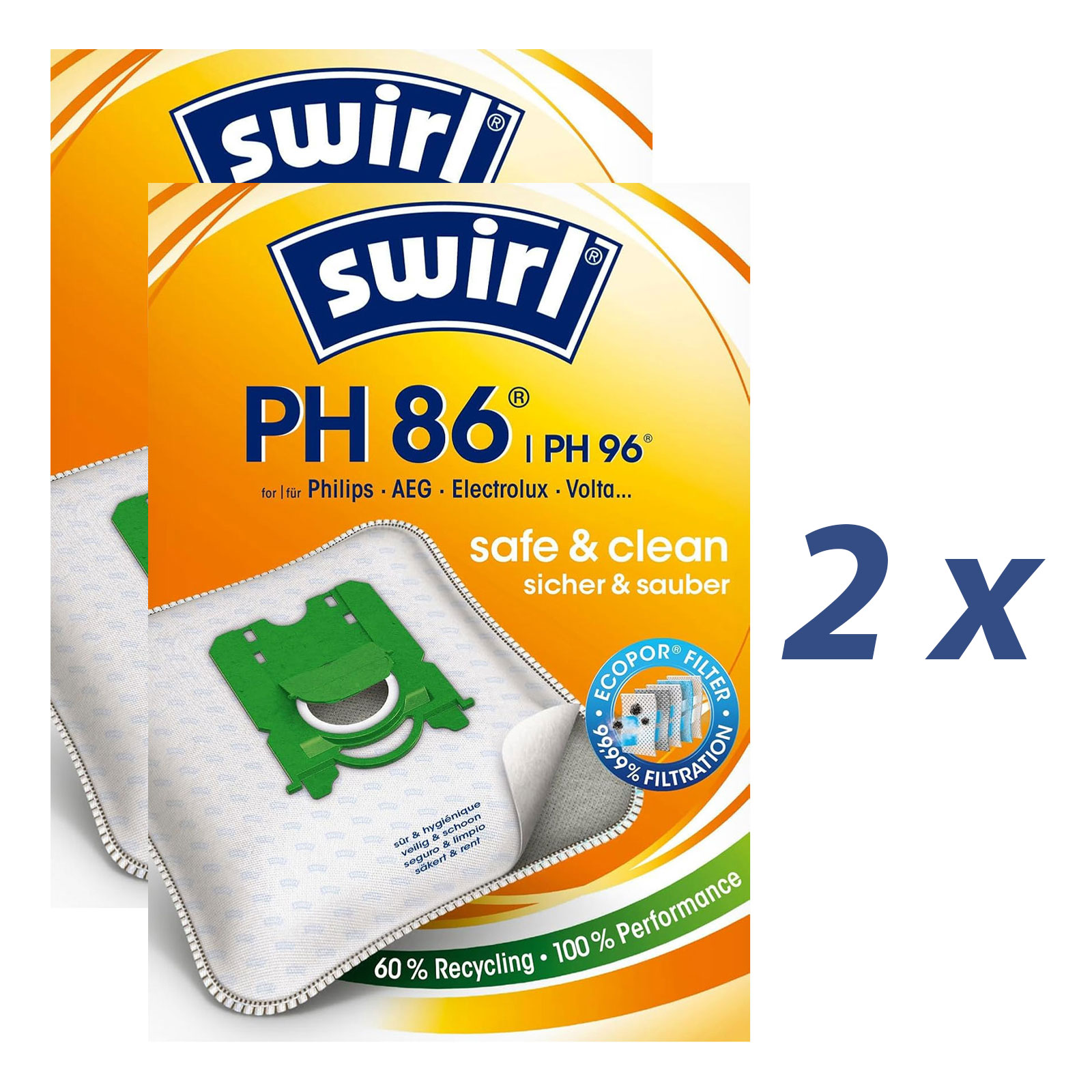 8 x Swirl EcoPor® PH 86/PH96 XL