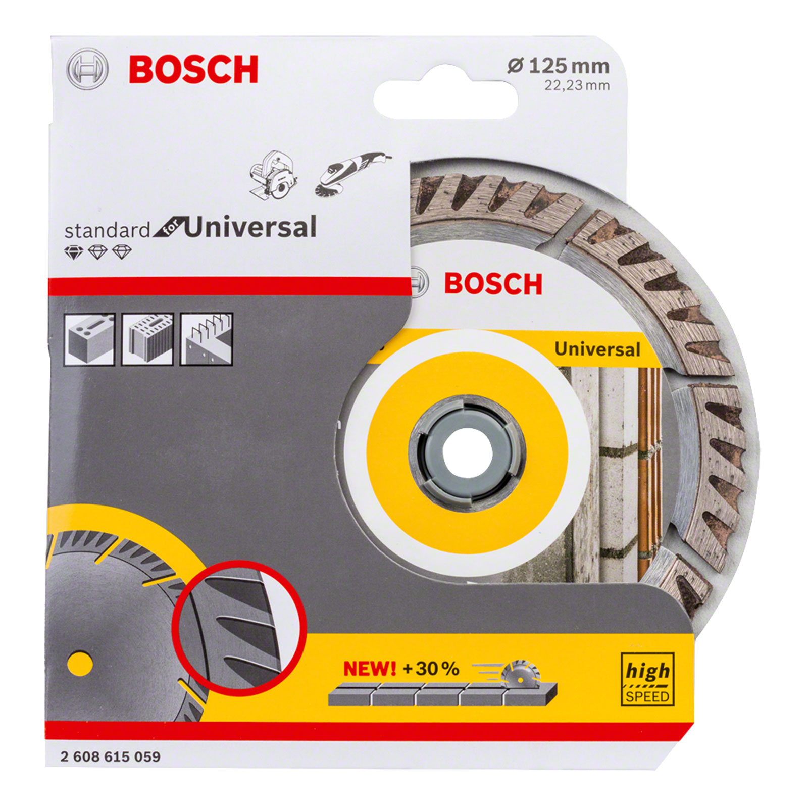 Bosch Professional Diamant-Trennscheibe 125x22,23 Stnd. f. Univ._Speed Diamant-TS Bosch Professional Diamant-Trennscheibe 125x22,23 Stnd. f. Univ._Speed Diamant-TS