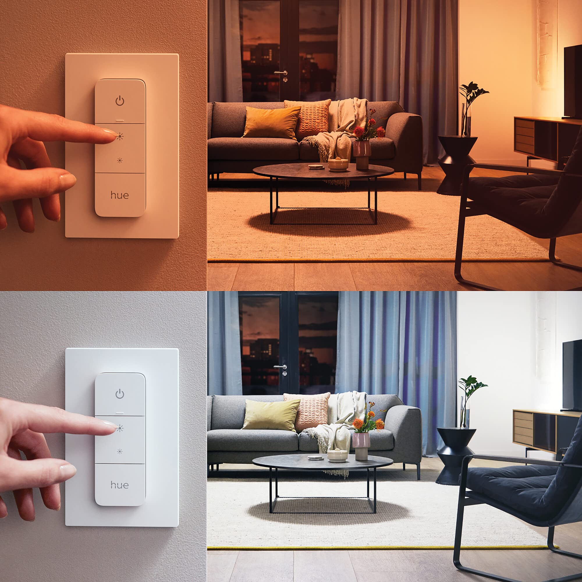 Philips Hue LED-Lampe "White & Color Ambience", E27, 3er Set, inkl. DimmerSwitch