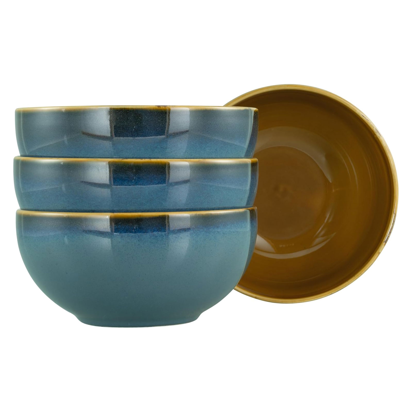 CreaTable, 22886, Serie Mallorca Bowl Sets, 4-teiliges Geschirrset, Buddha Bowl Set aus Steinzeug, spülmaschinen- und mikrowellengeeignet, Qualitätsproduktion