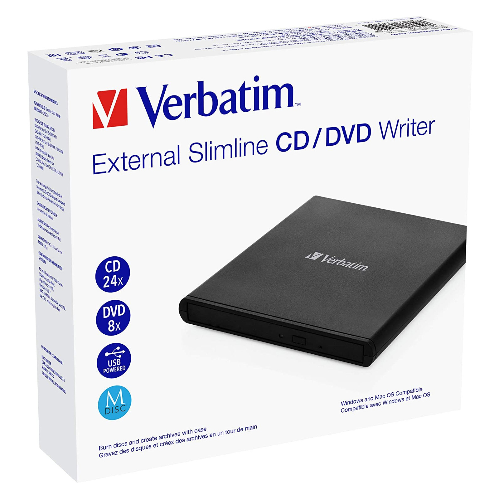 Verbatim Mobile DVD-Brenner USB 2.0 light Version