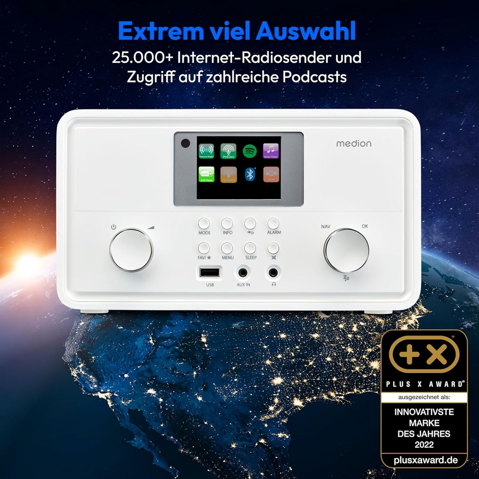 Medion Internetradio MD88069 Internetradio schwarz