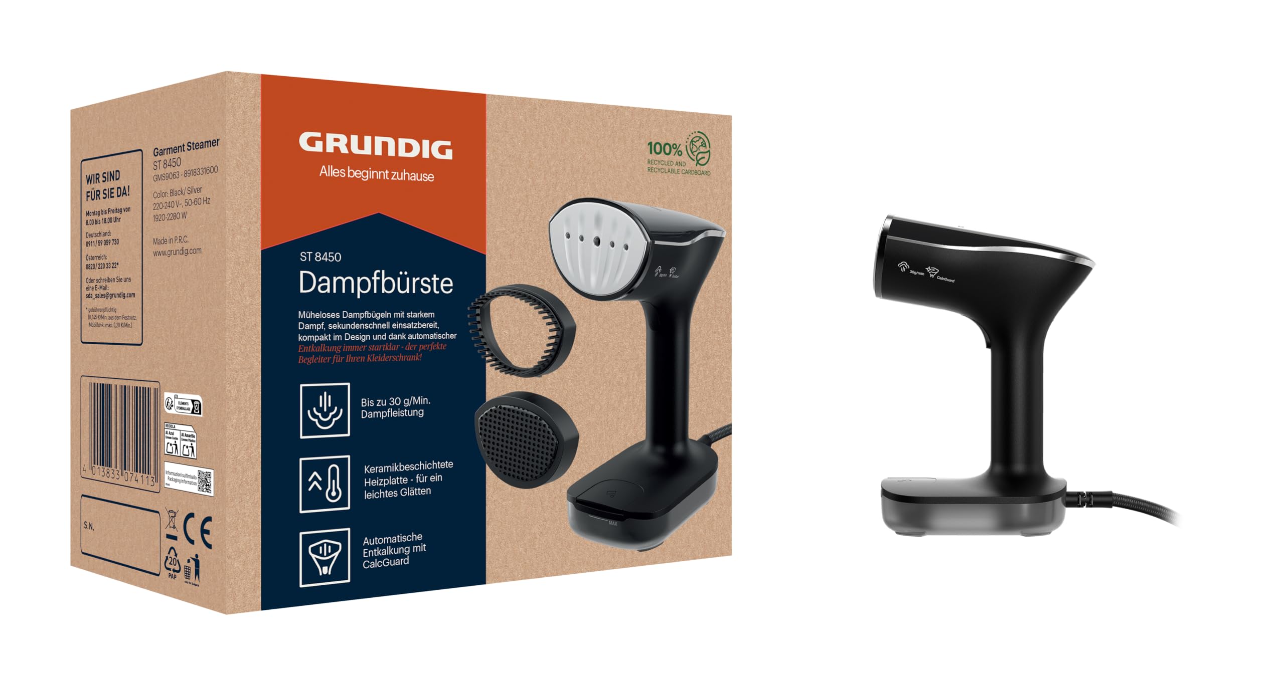 Grundig ST 8450 Dampfbürste mit 2280 W