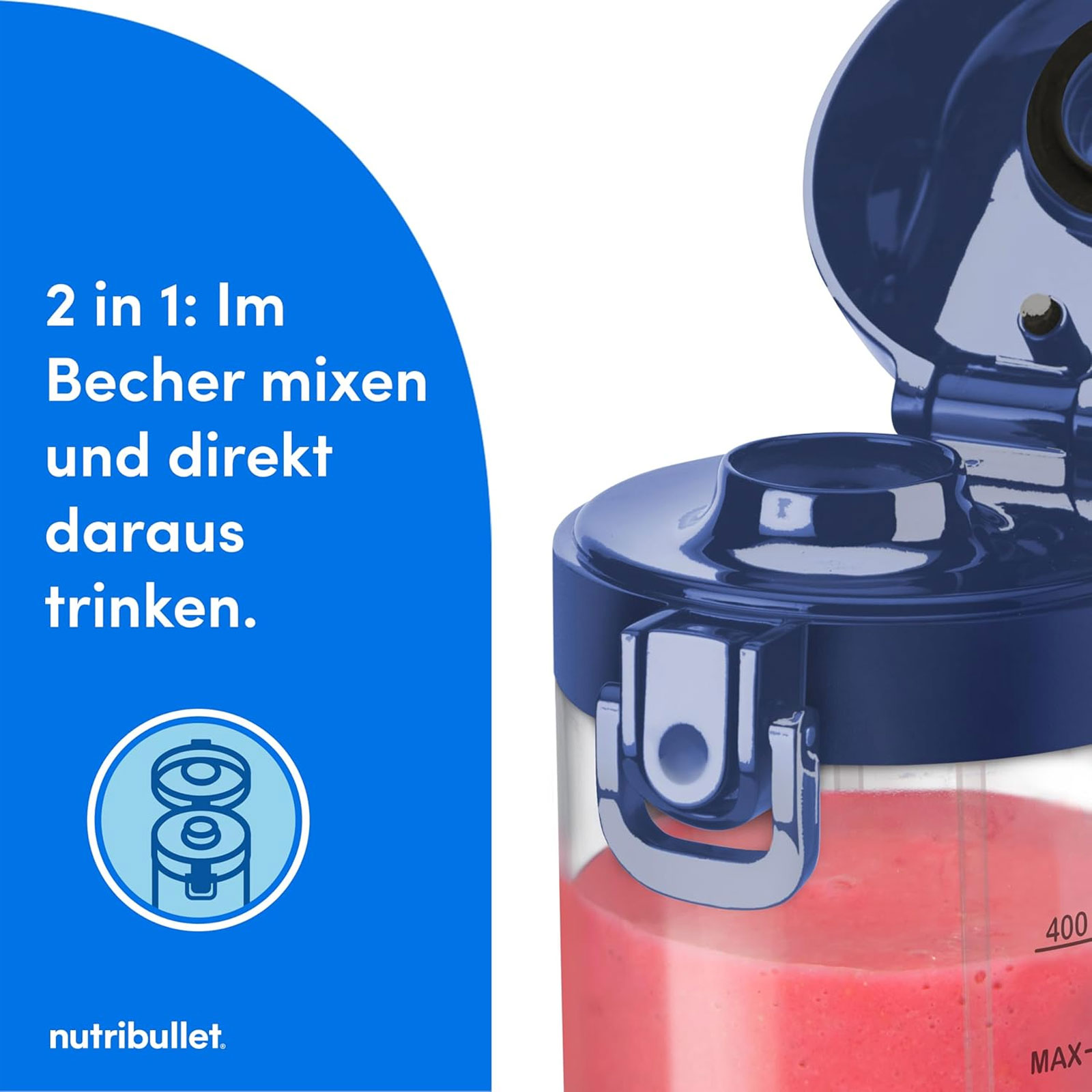 Nutribullet NBP003NBL Portable Standmixer Blau Nutribullet NBP003NBL Portable Standmixer Blau