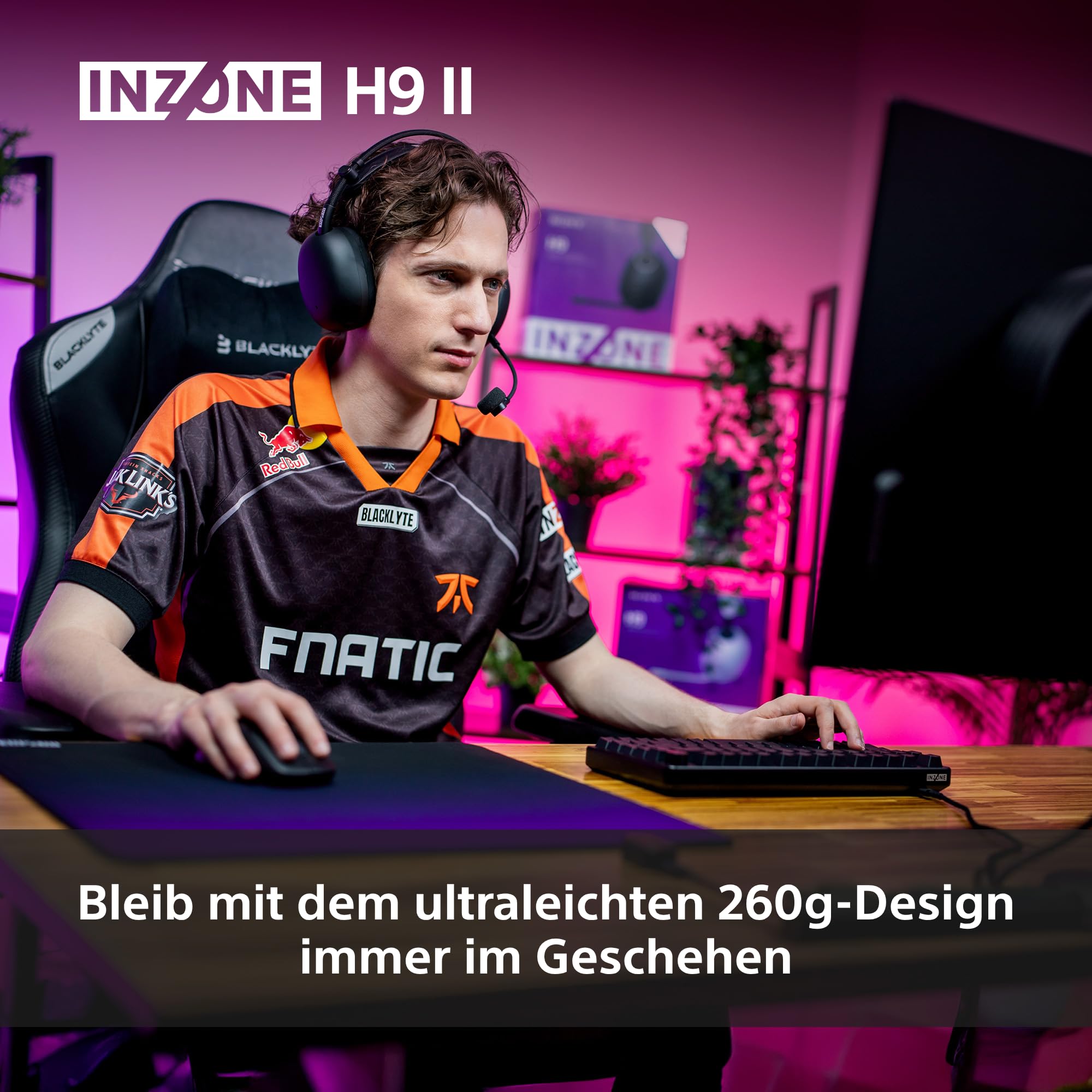 Sony INZONE H9 II Kabelloses Noise Canceling PC-Gaming Headset, Leicht