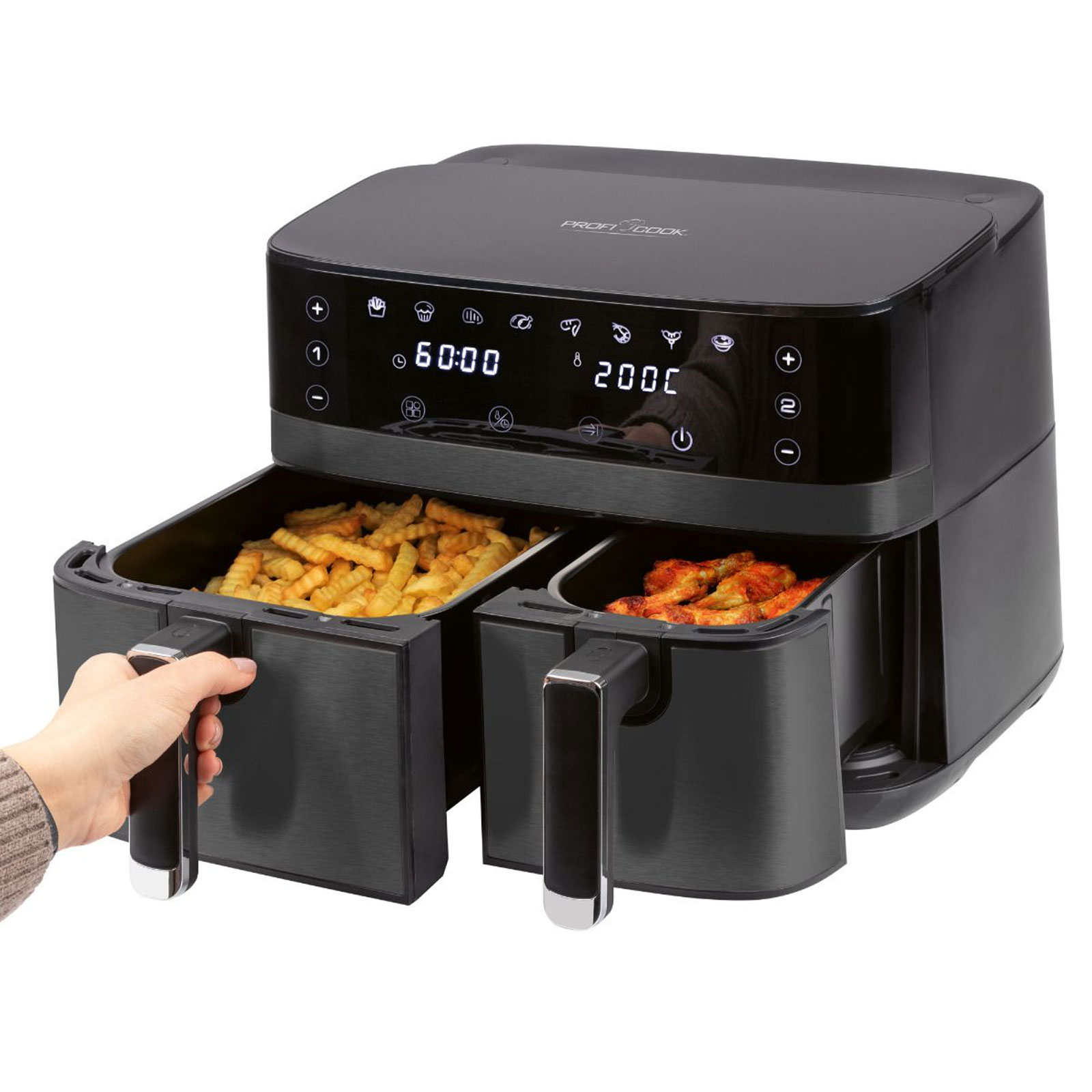 PROFICOOK PC-FR 1295 H Doppel-Heißluftfritteuse
