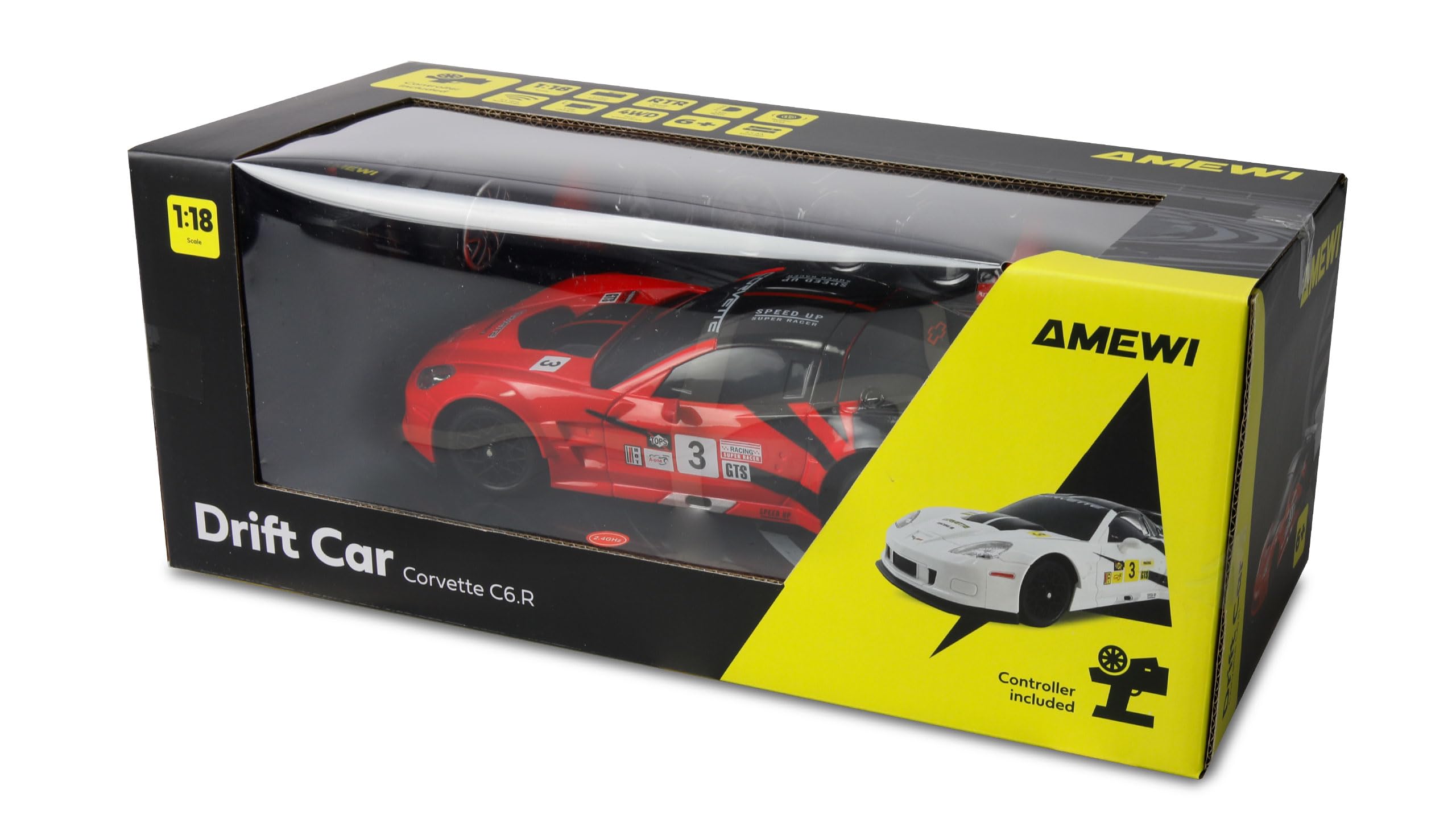 Amewi Corvette C6.R Drift Car 1:18 RTR ferngesteuert