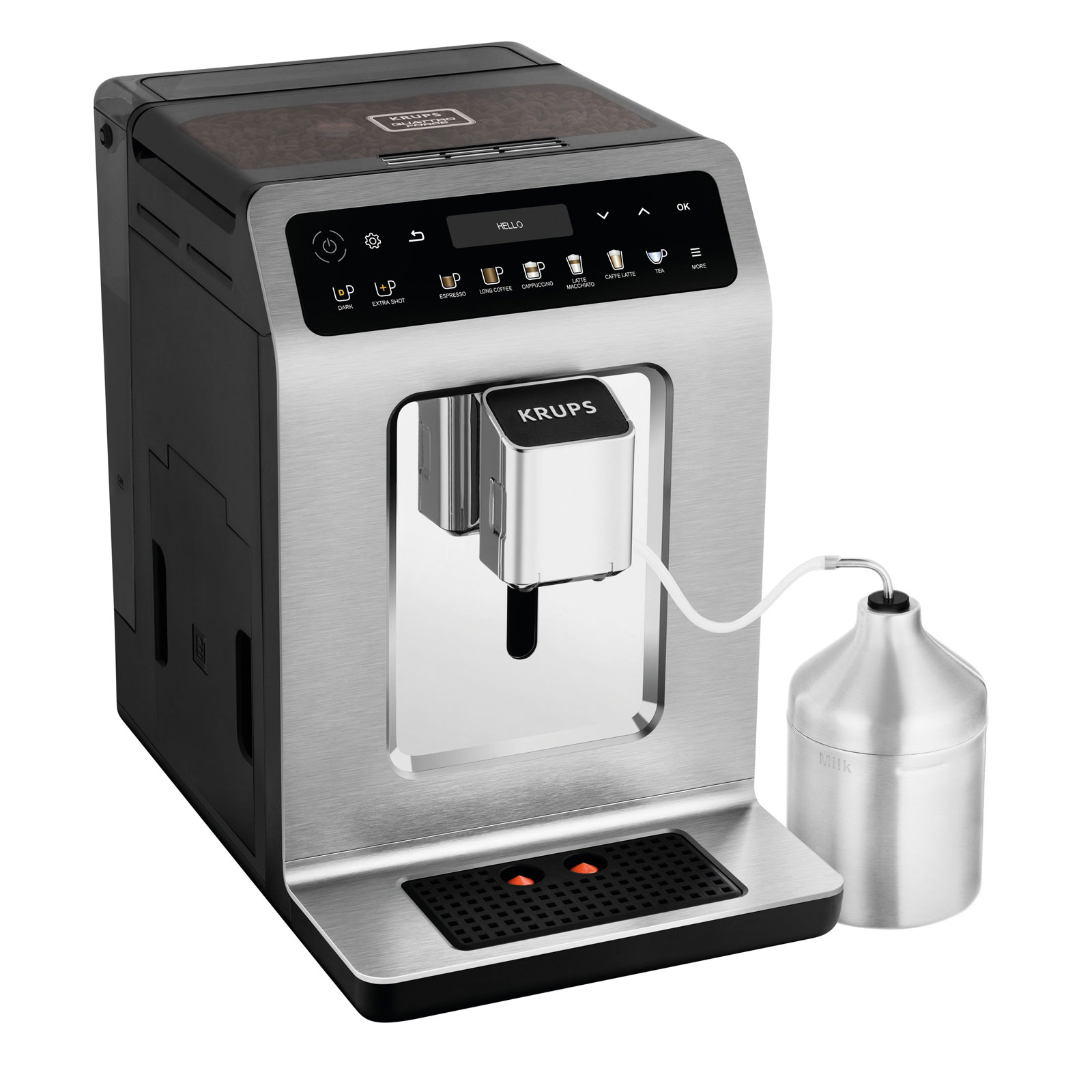 Krups EA 894T EVIDENCE PLUS One-Touch-Cappuccino Kaffeevollautomat Titan-Metallic