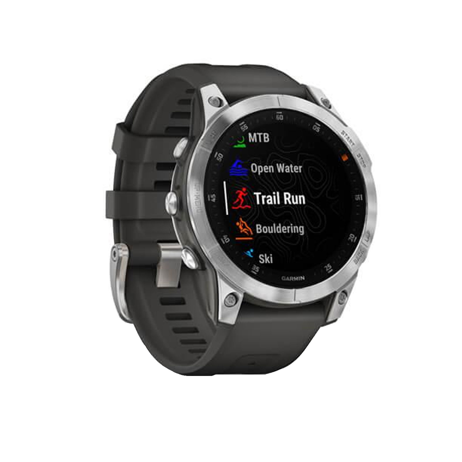 Garmin epix (Gen 2) Schiefergrau/Silber, 47mm, mit QuickFit-Silikon-Armband 22 mm Smartwatch