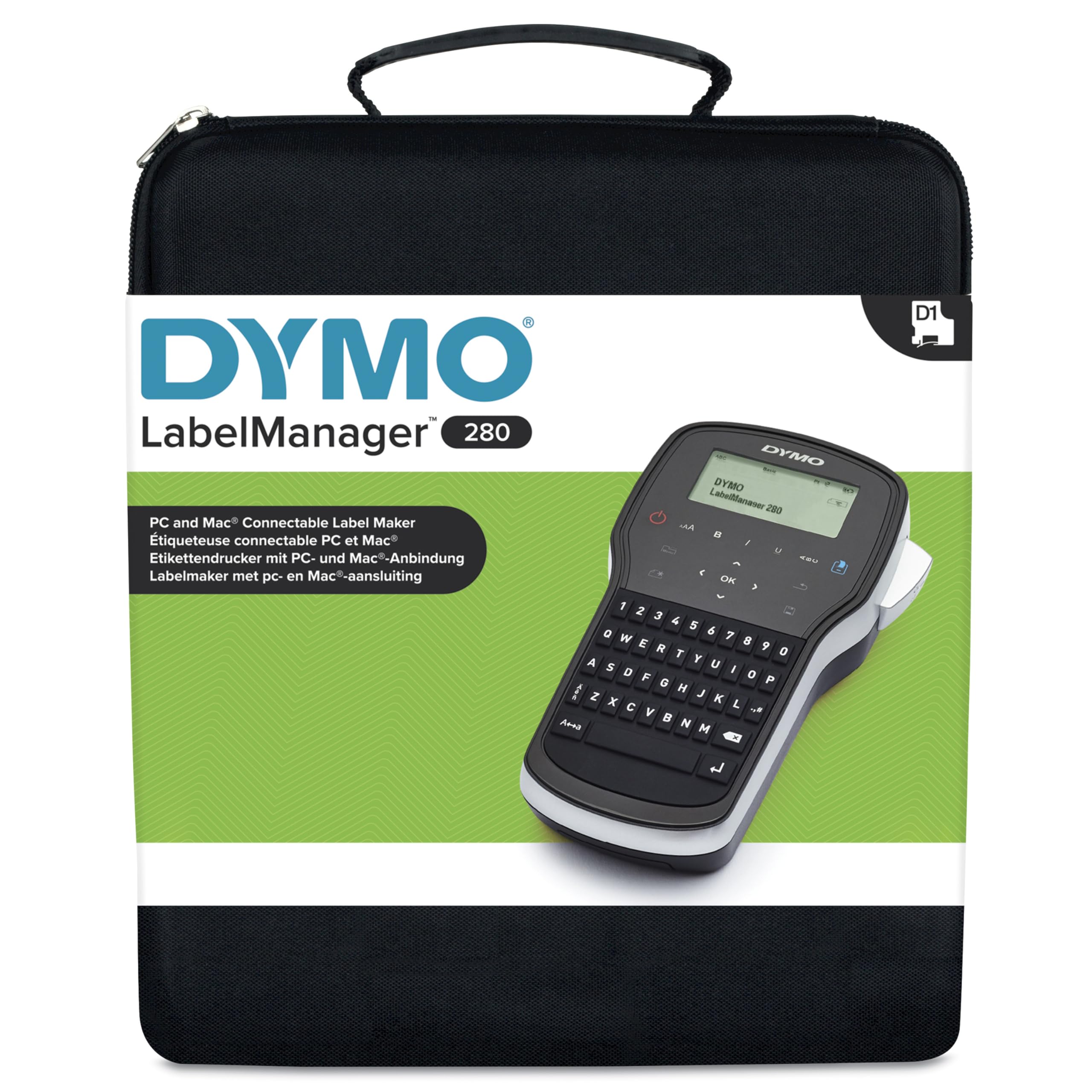 Dymo LabelManager 280 im praktischen Koffer(SoftCase)Qwerty Beschriftungsgerät