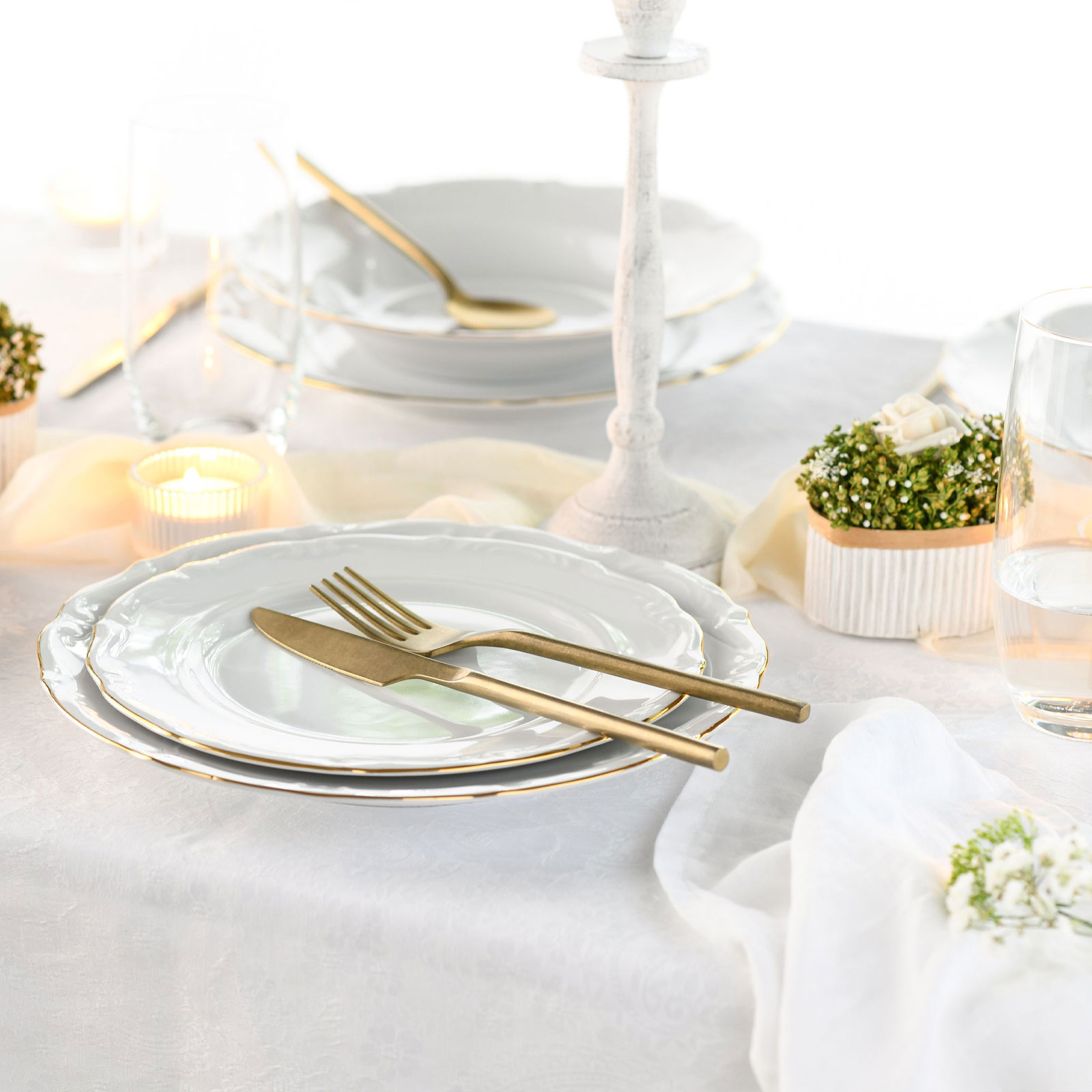 CreaTable, 24320, Serie Maria Theresia Gold,  Kombiservice, 30-teilig