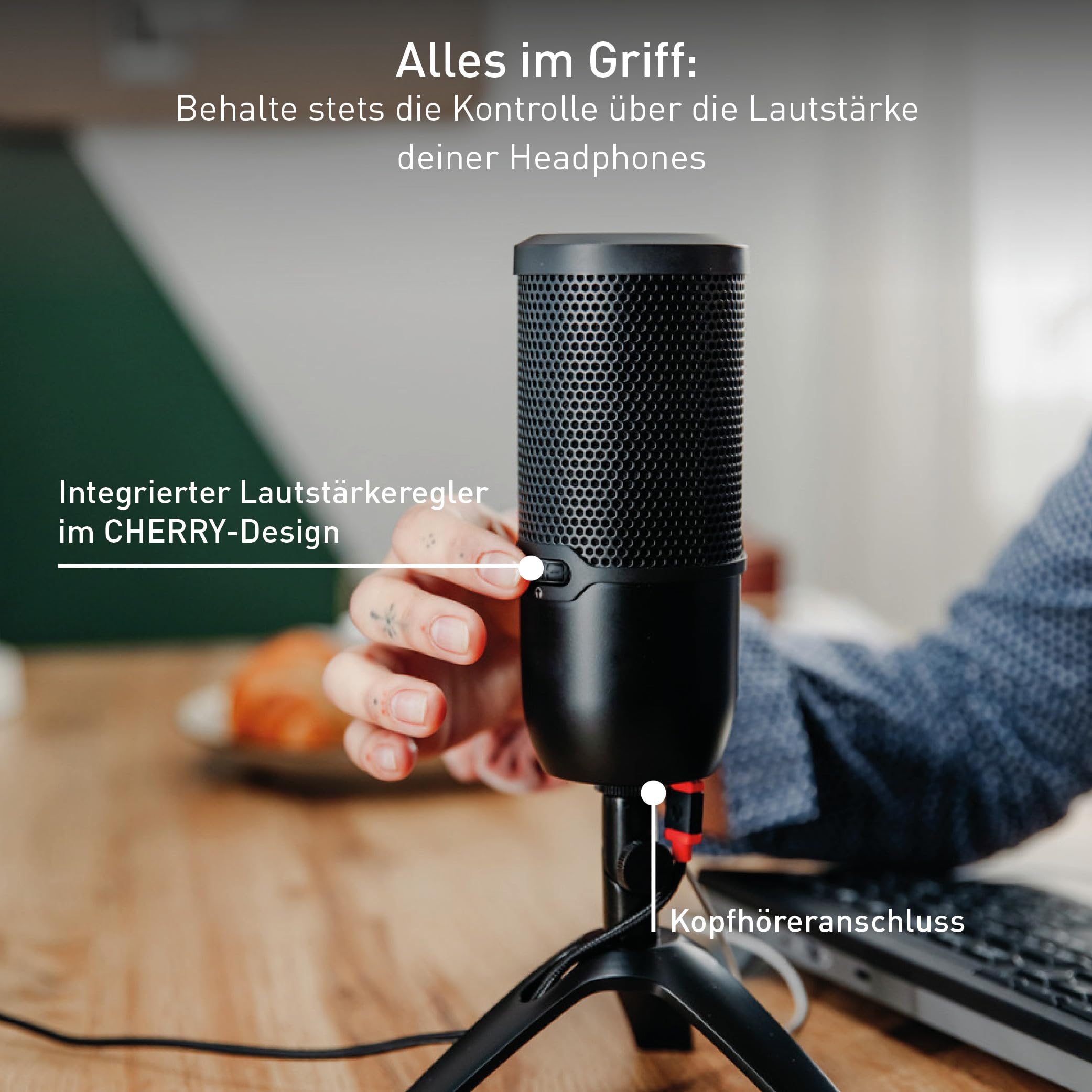 CHERRY UM 3.0, USB-Mikrofon für Podcast