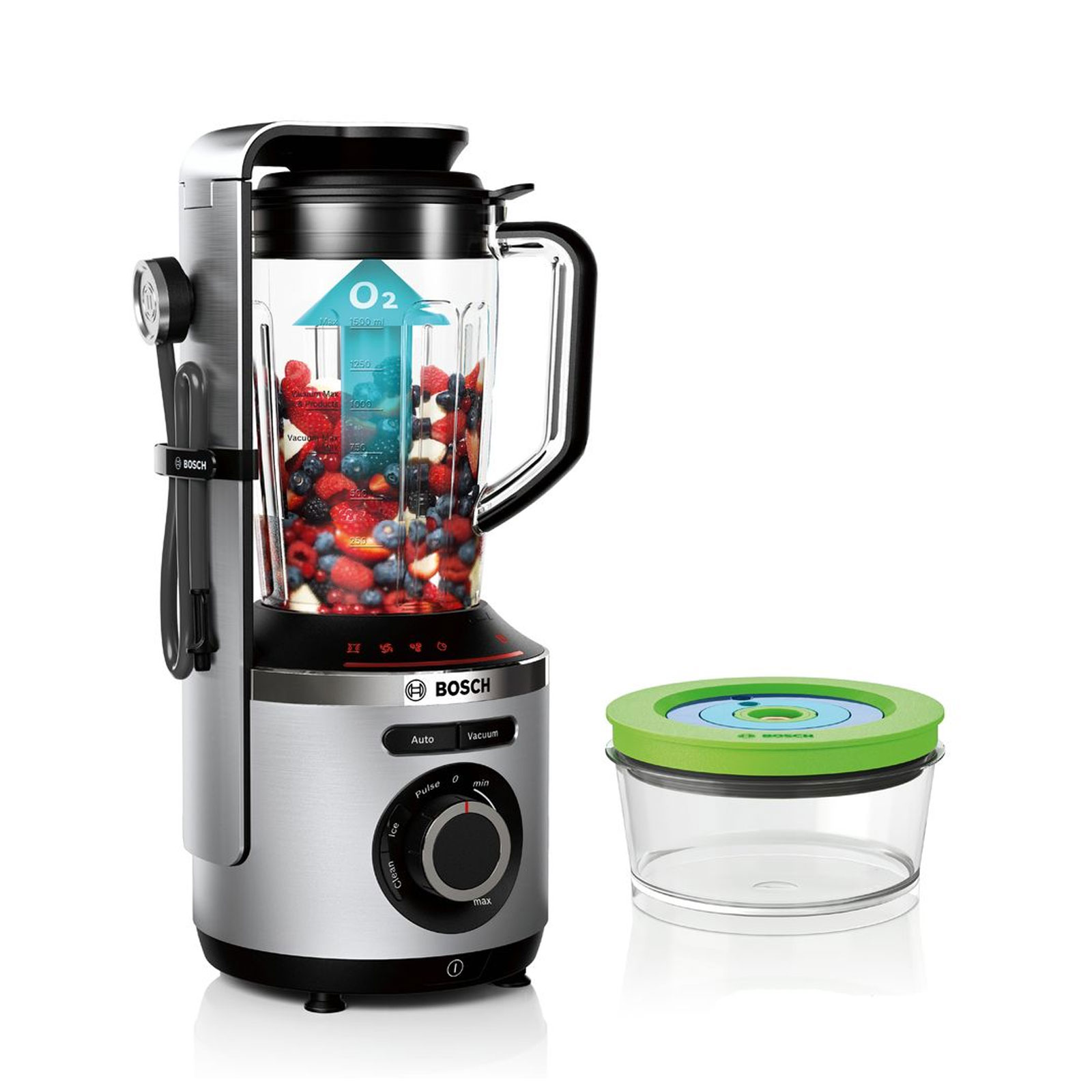 Bosch MMBV622M Vakuum-Mixer silber Bosch MMBV622M Vakuum-Mixer silber