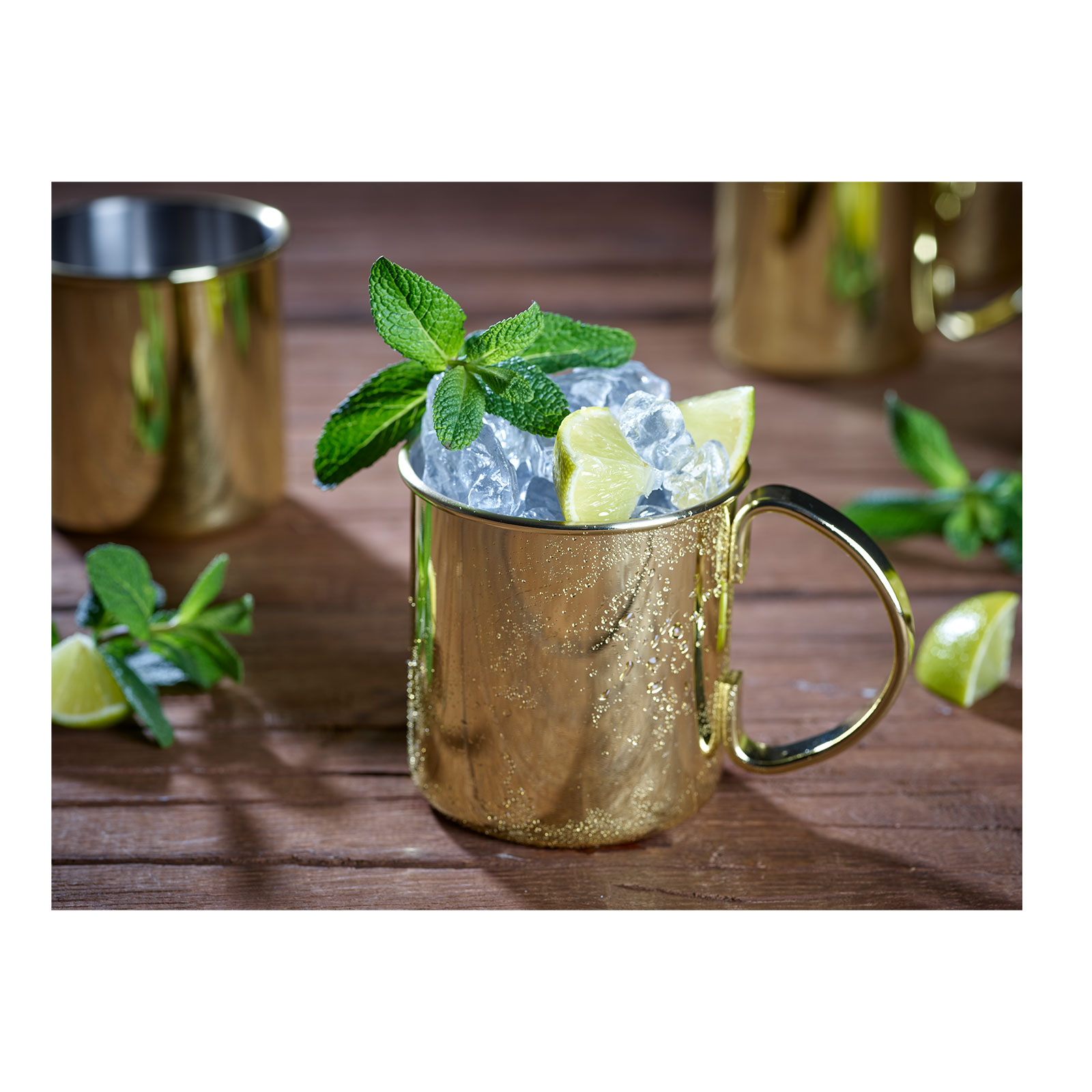 ECHTWERK Moscow Mule Becher Set 4tlg aus Edelstahl, 480 ml, 