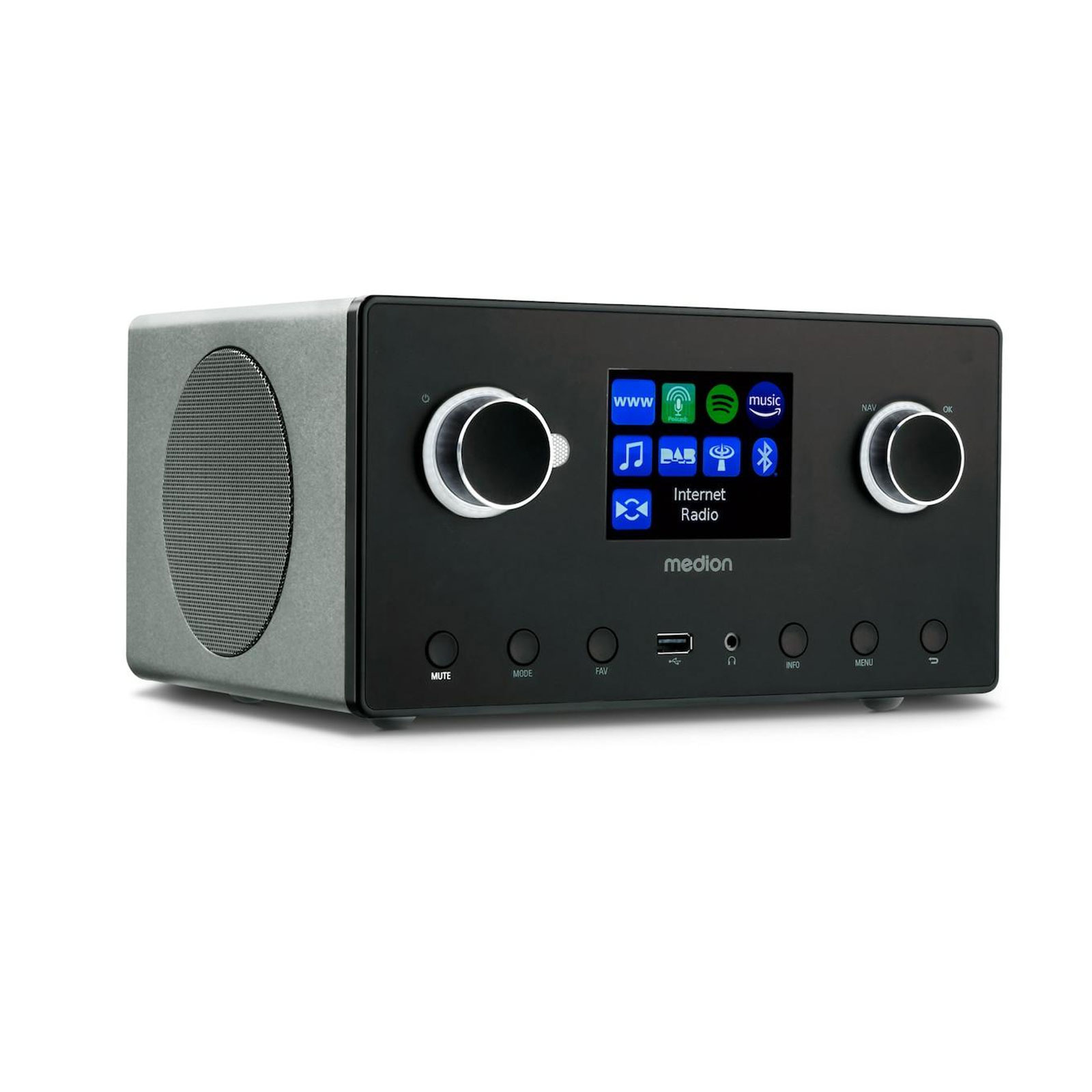 Medion Internetradios MD89295 2.1 graphit-silber