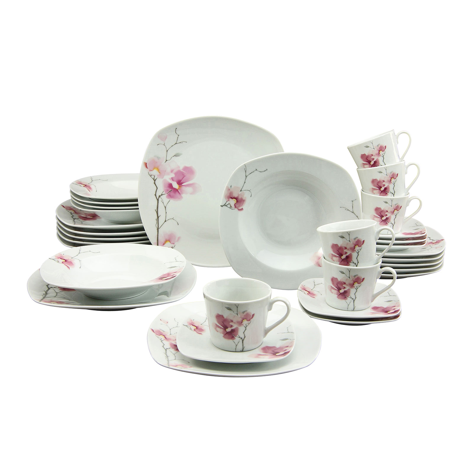CreaTable, 20195, Serie Amelie AIKO, Geschirrset Kombiservice 30 teilig