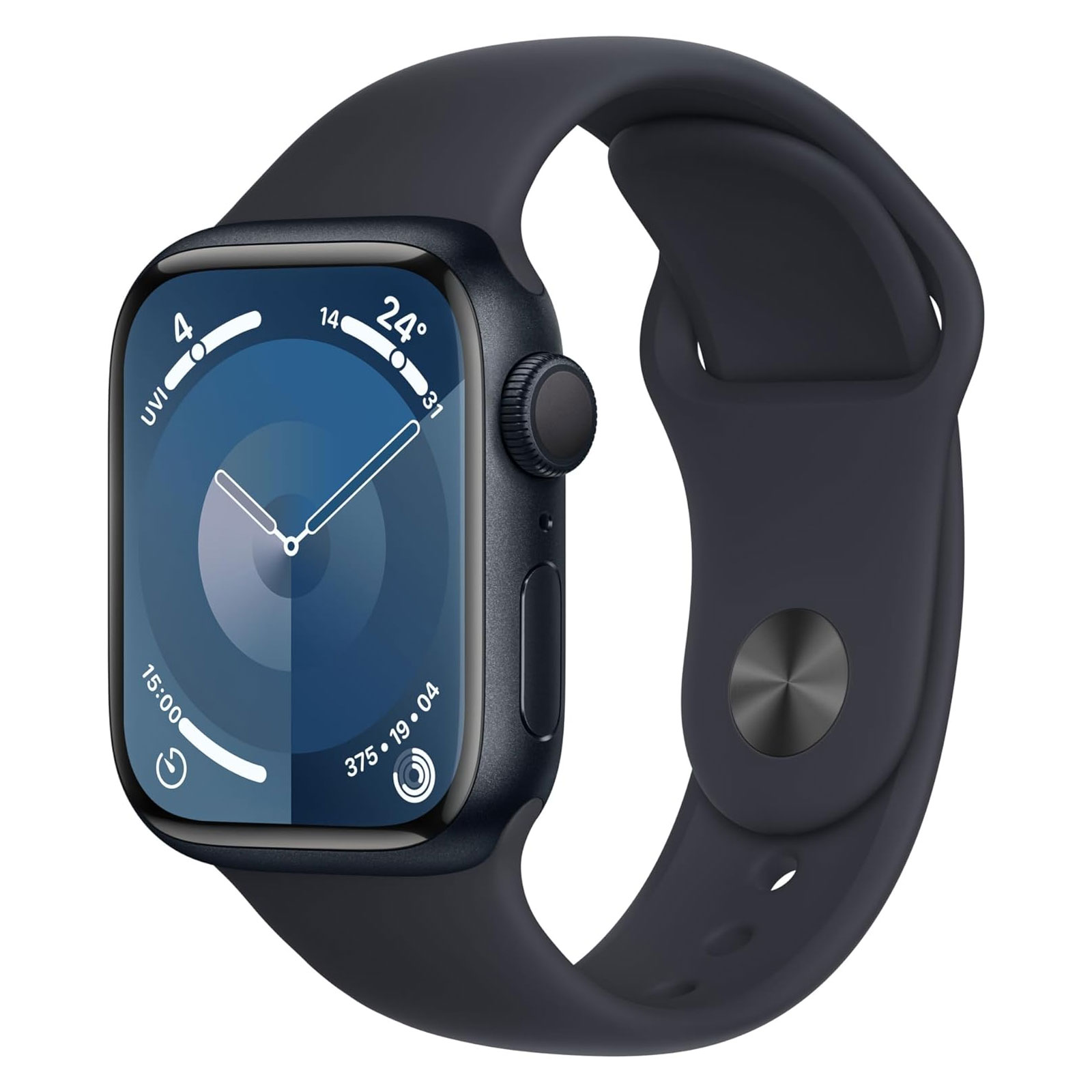 Apple Watch Series 9 GPS 41mm Mitternacht Aluminiumgehäuse mit Mitternacht Sportband - M/L