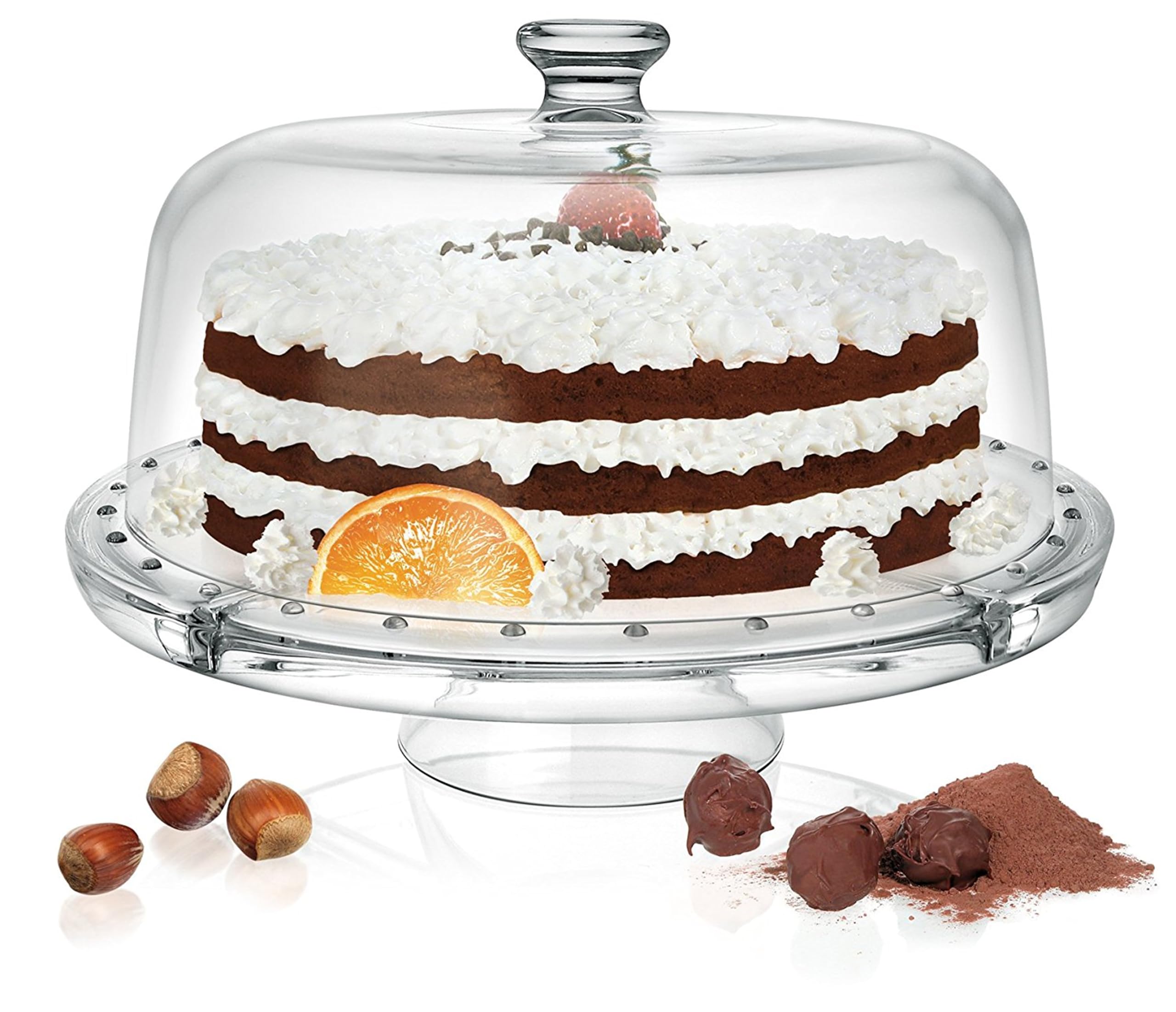 CreaTable, 24740, Serie Servierbutler, 2-teiliges Set, Servierbutler aus Glas