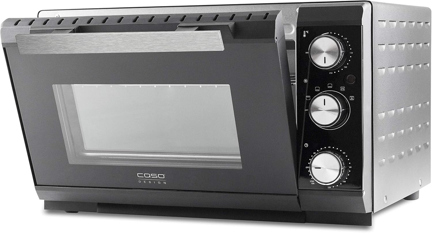 Caso 2970 TO20 Design-Backofen mit Heißluft Cool Touch-Funktion schwarz
