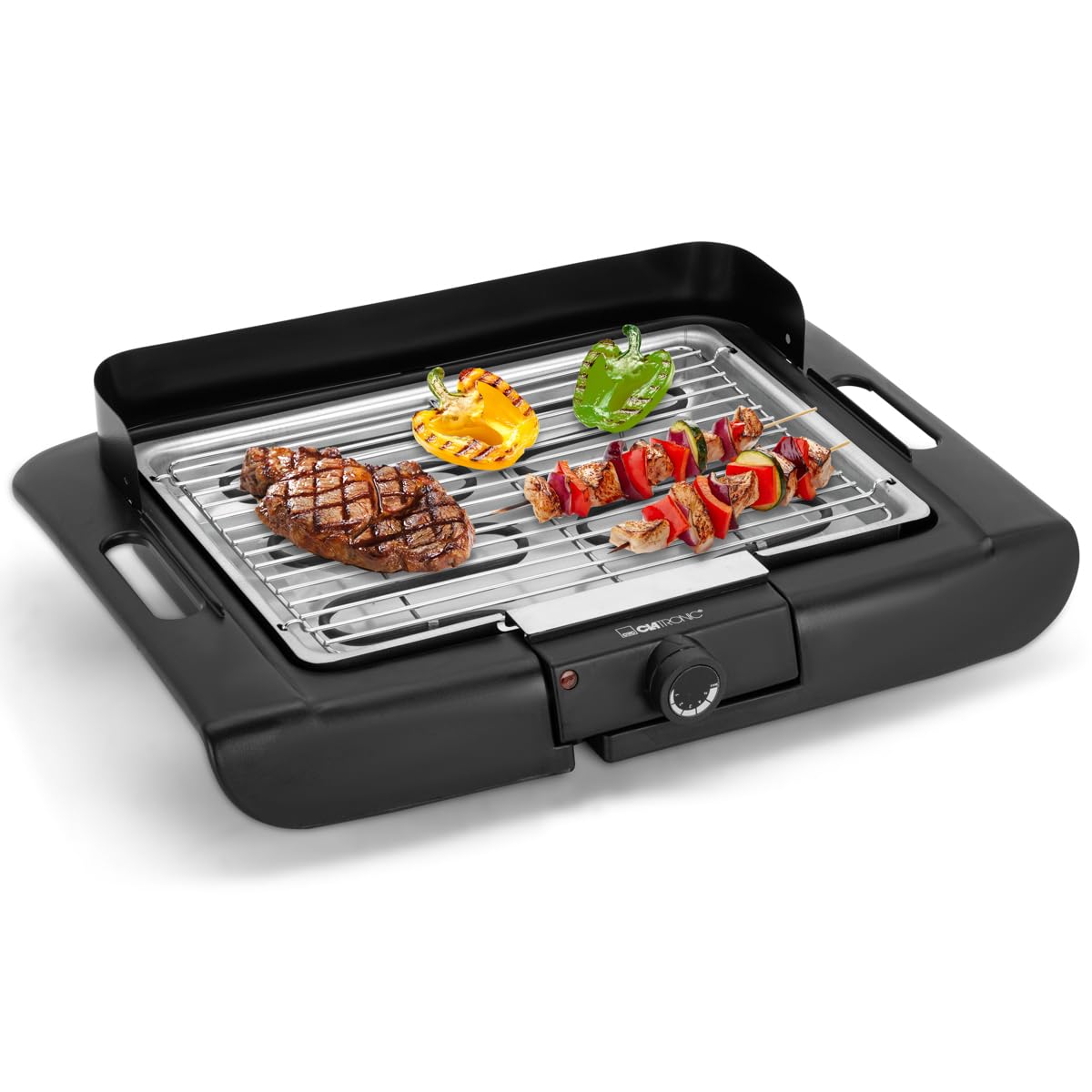 Clatronic® Barbecue-Tischgrill | Elektrogrill ideal für Balkon & Küche, BQ 3841