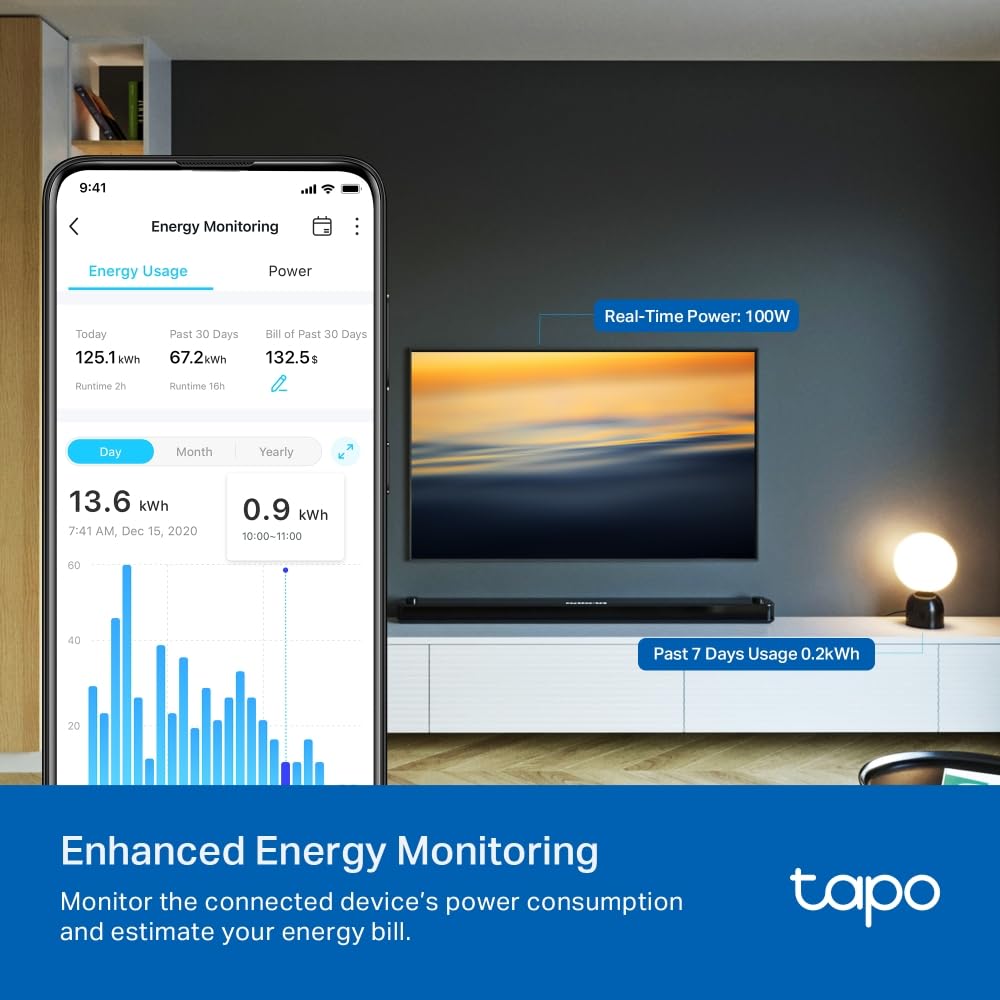 TP-Link Tapo P110M Matter WLAN Steckdose mit Verbrauchsanzeige