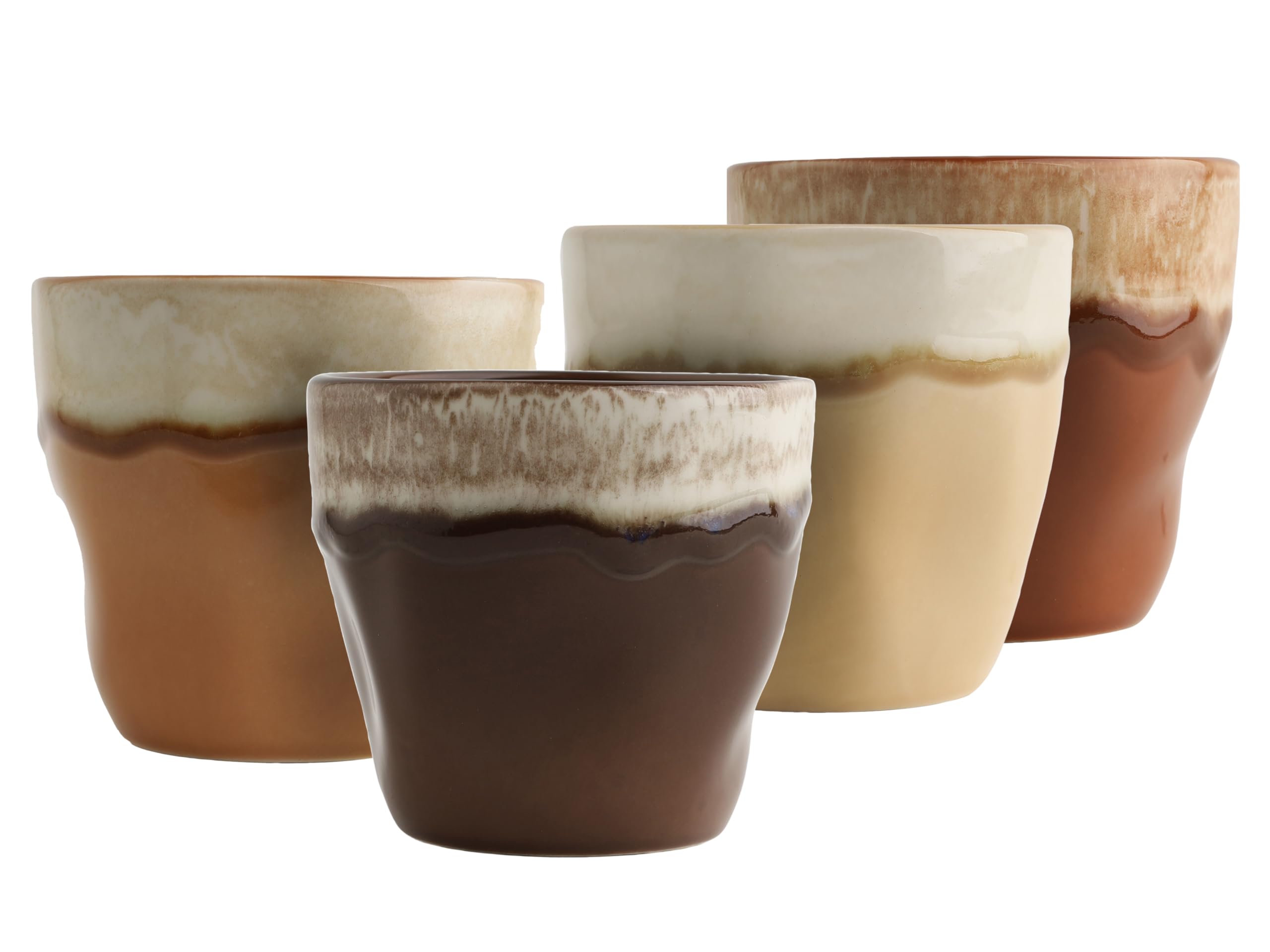 Creatable, 24739, Serie Squeezy Mocha Mousse, 4-teiliges Geschirrset für 4 Pers.