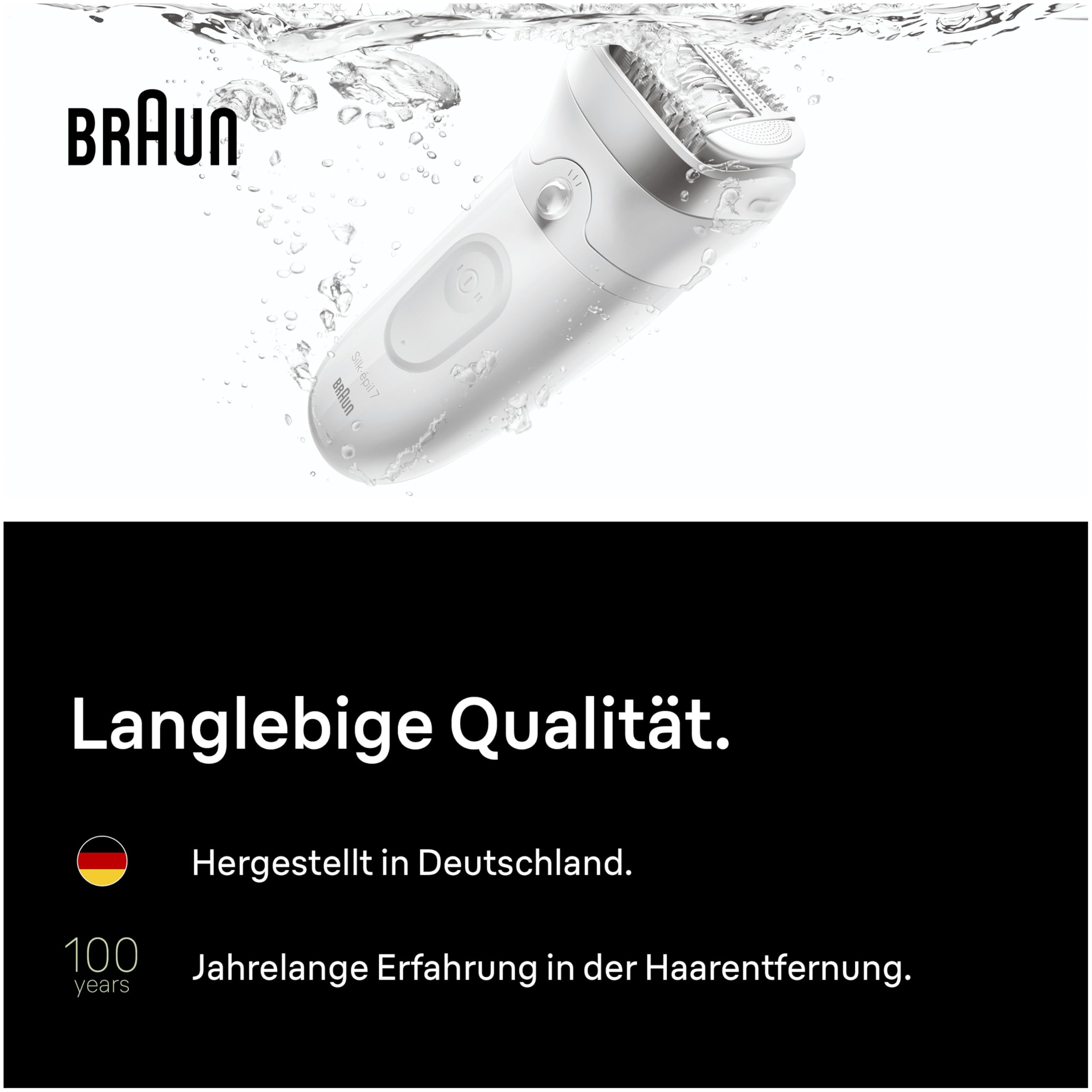 Braun Silk·épil 7, Epilierer Damen mit Breitem Kopf