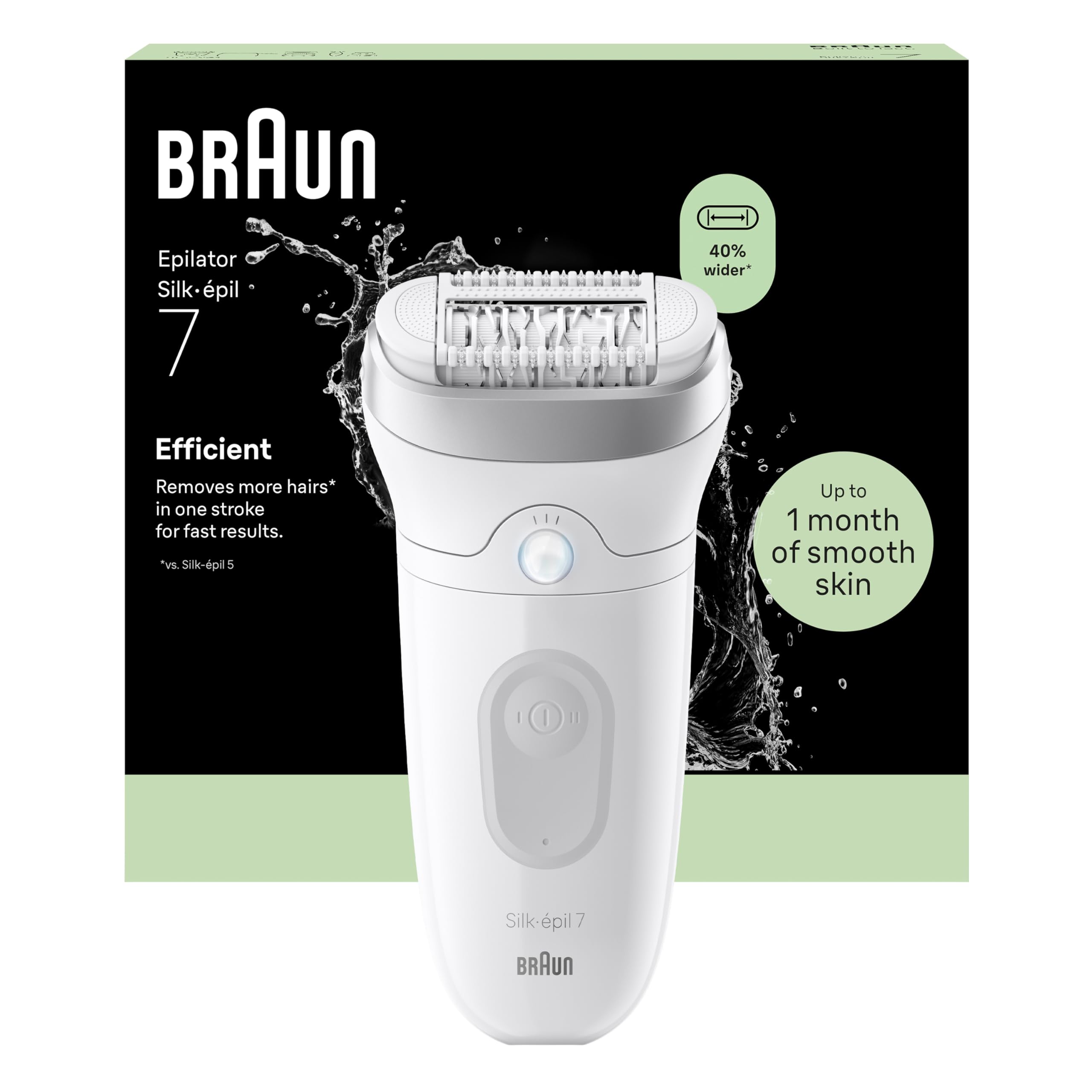Braun Silk·épil 7, Epilierer Damen mit Breitem Kopf
