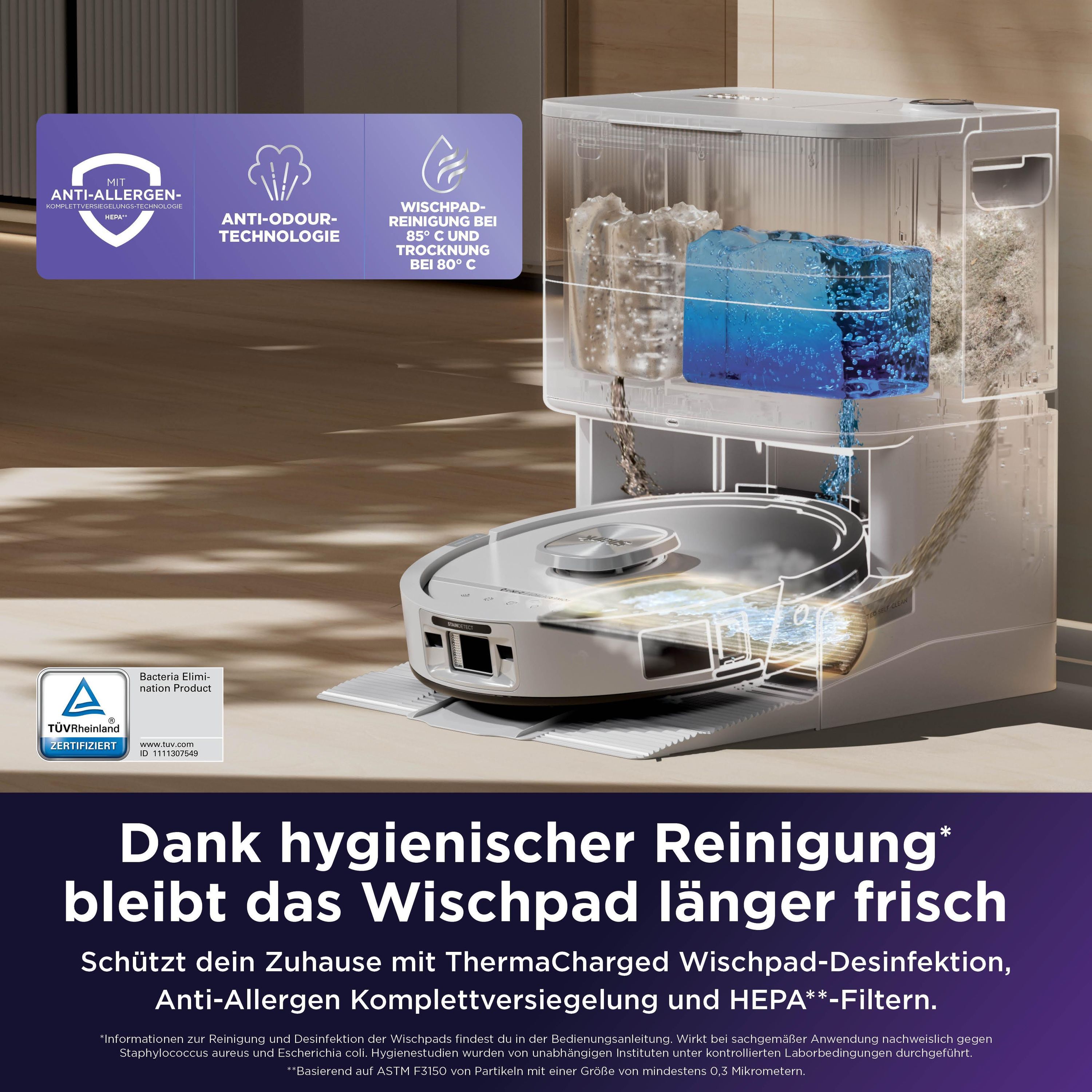 Shark RV3010XEEUWH Saugroboter mit Wischfunktion