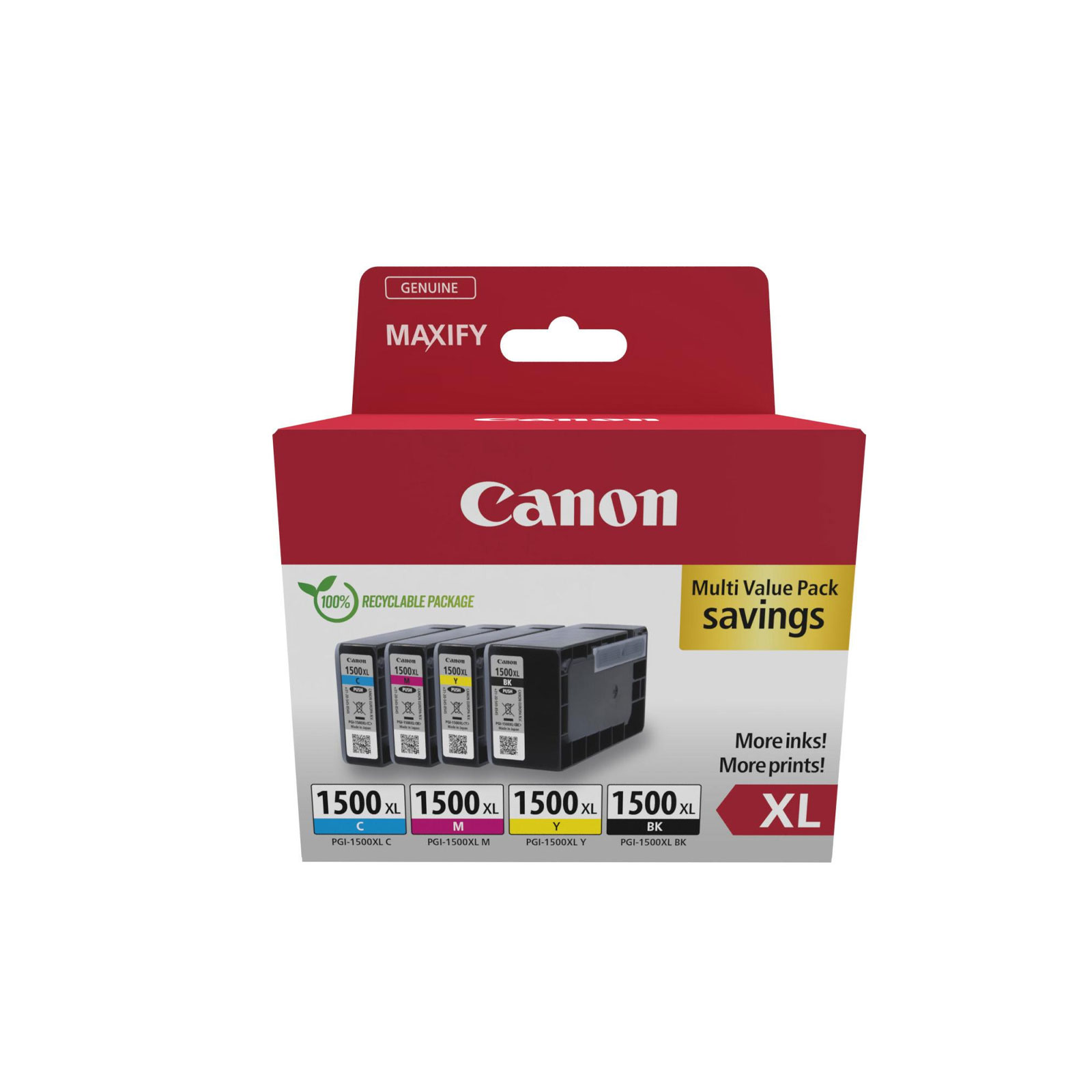 CANON PGI-1500XL BK/C/M/Y Multipack Druckerpatronen