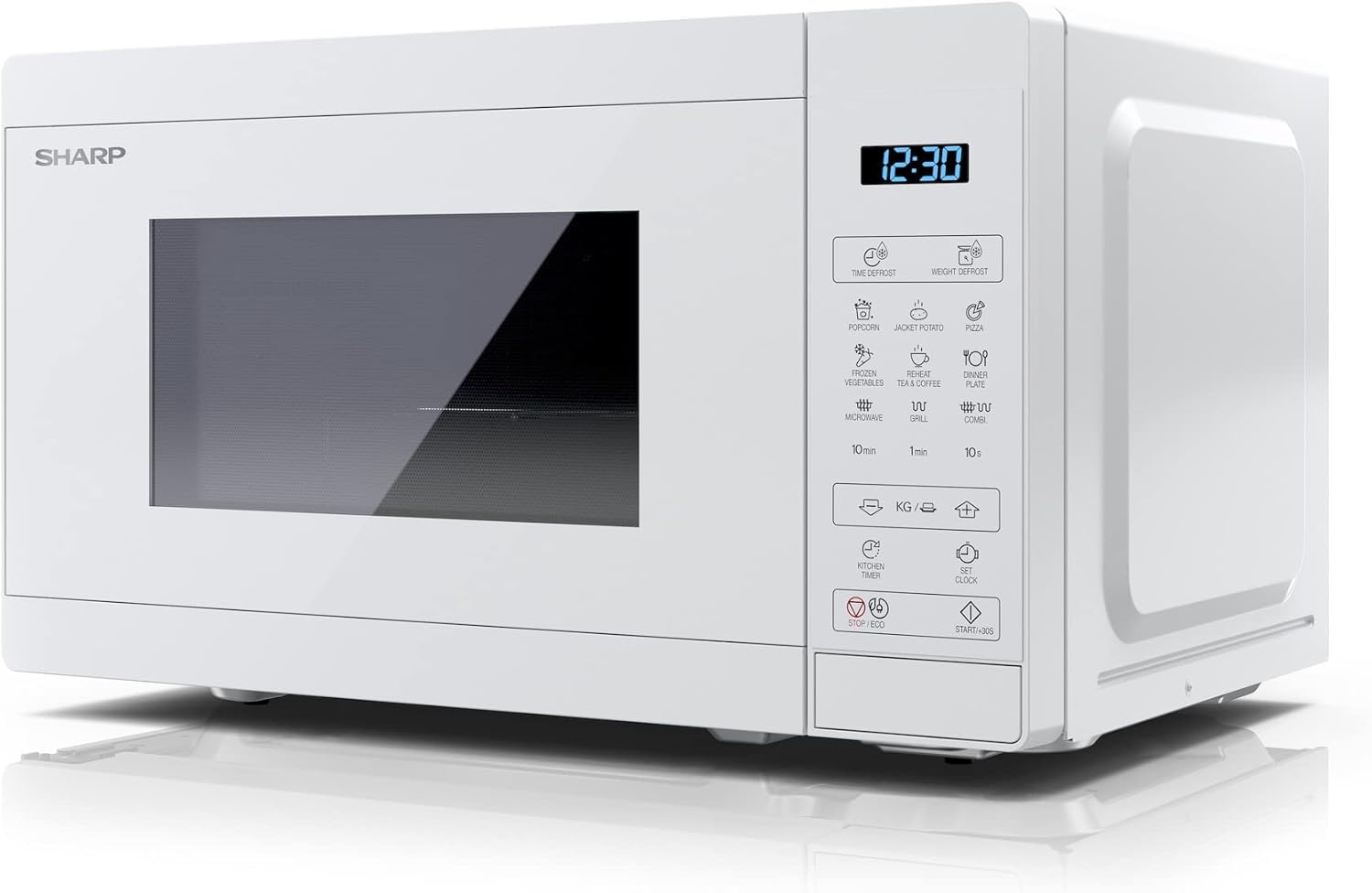 
SHARP MG02E-C Mikrowelle mit Grill (Mikrowelle: 800W, Grill: 1000W, 11 Leistungsstufen