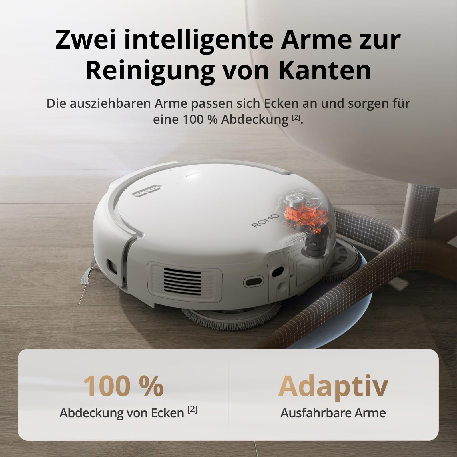 DJI ROMO S Saugroboter mit Wischpads