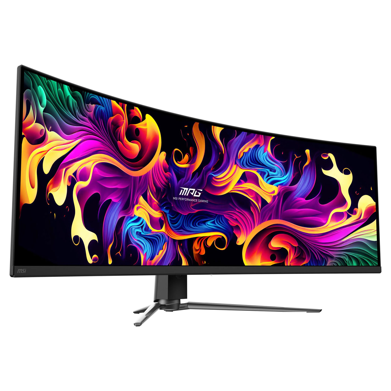 MSI Gaming-Monitor MPG 491CQPDE, Schwarz, 49 Zoll, DQHD, OLED, Curved, 144 Hz, 0,03 ms (USB-Hub, HDMI, DisplayPort, höhenverstellbar, neigbar, schwenkbar, VESA Adaptive Sync)