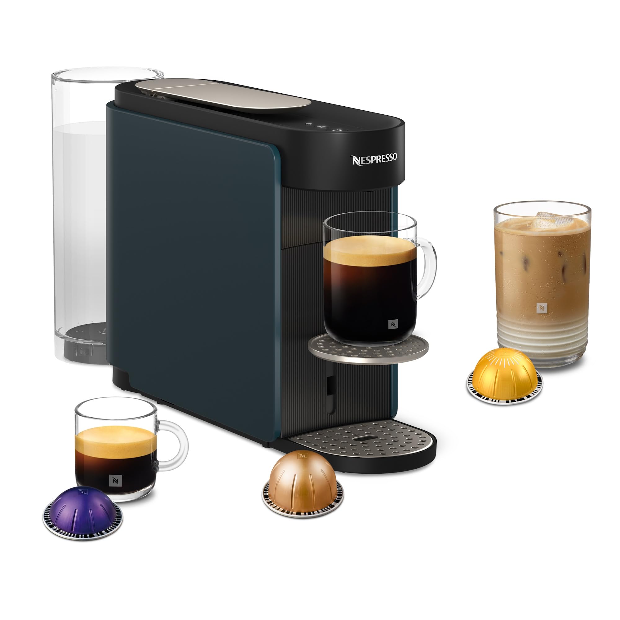 Nespresso Krups VERTUO Up Ocean Blue XN9404 inkl. Aeroccino 3 Milchaufschäumer