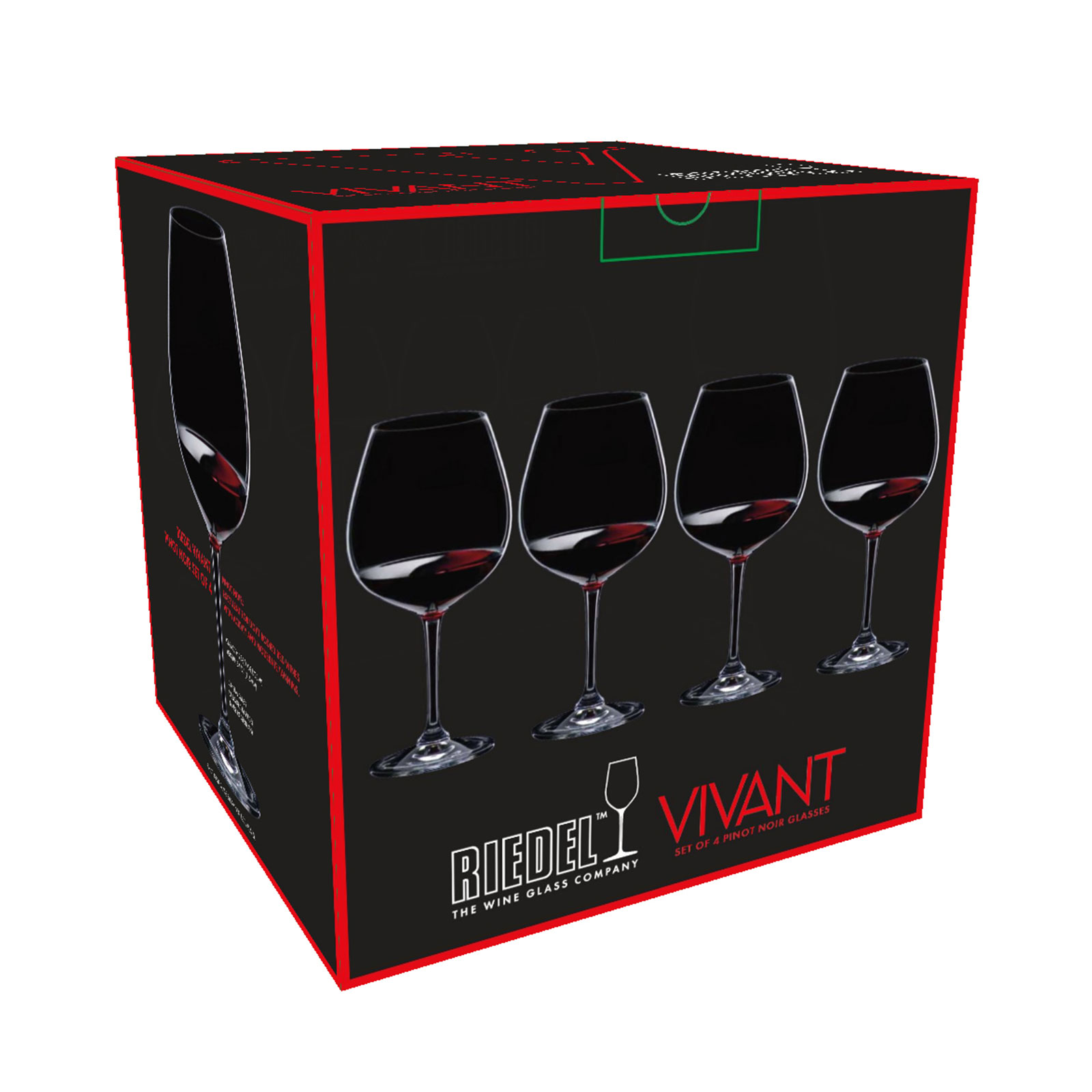 Riedel Vivant Pinot Noir Weinglas, transparent, 4 Stück