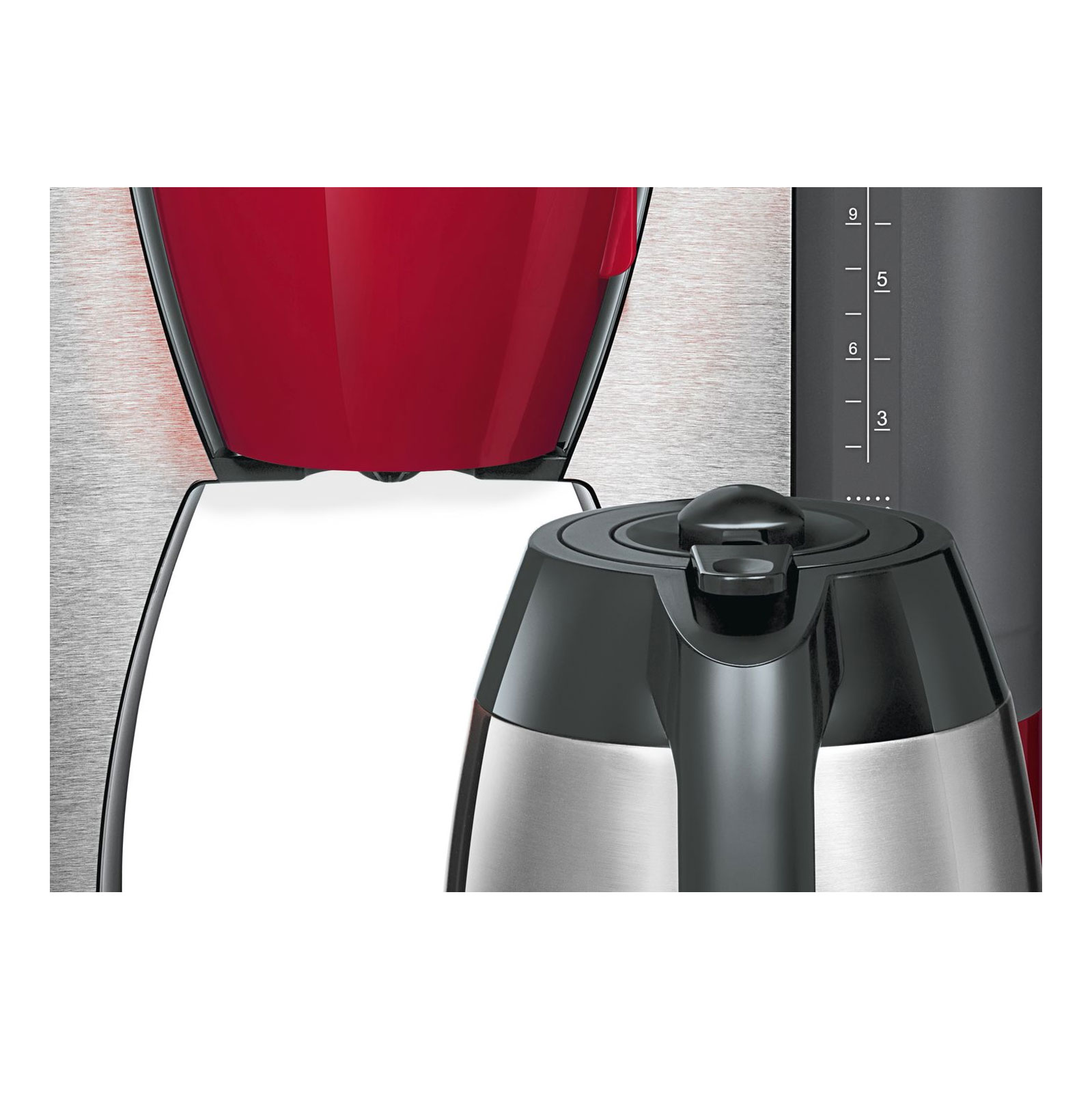 Bosch TKA6A684 Kaffeemaschine Thermo Edelstahl/rot