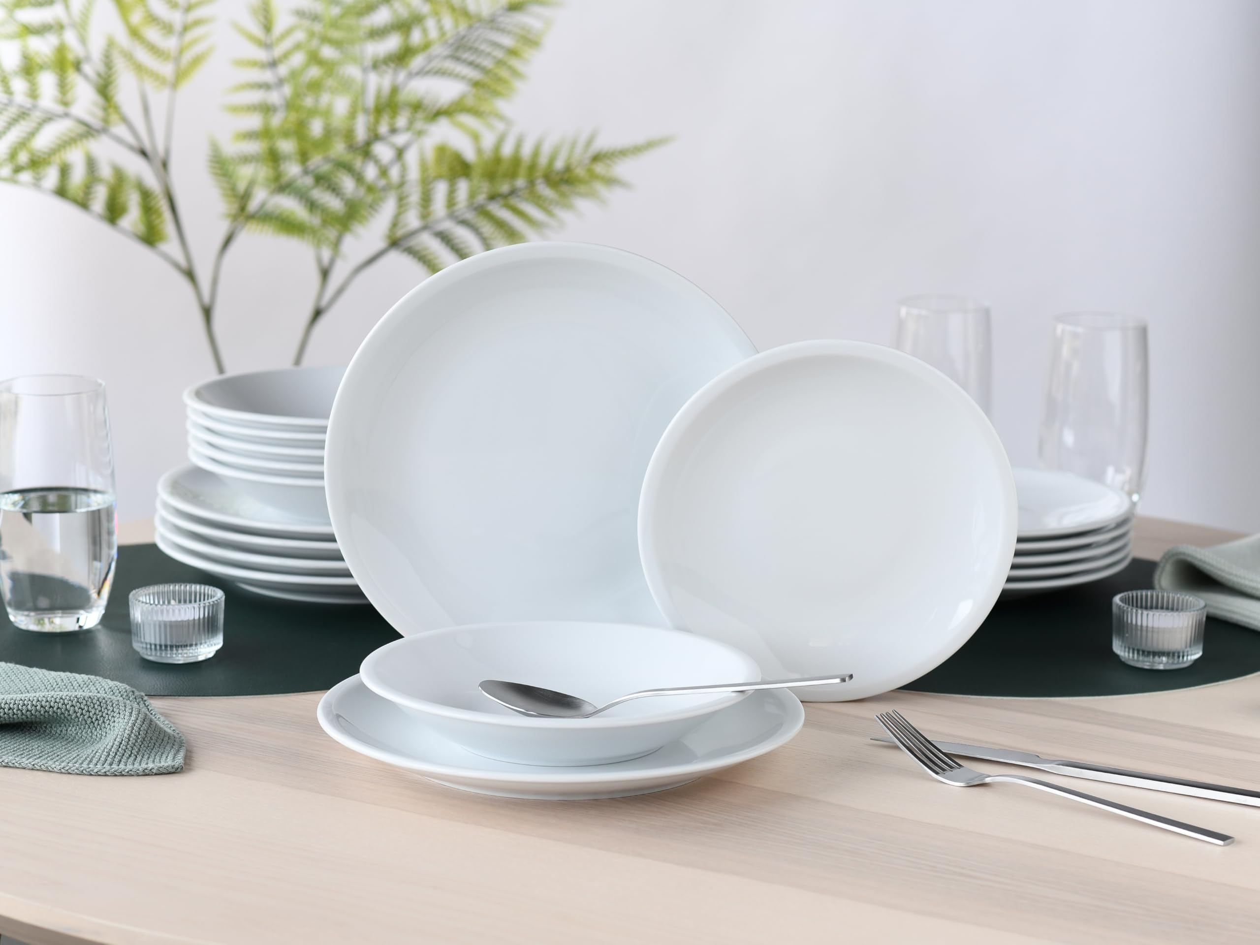 CreaTable, 24649, Serie Milano, 18-teiliges Geschirrset für 6 Personen