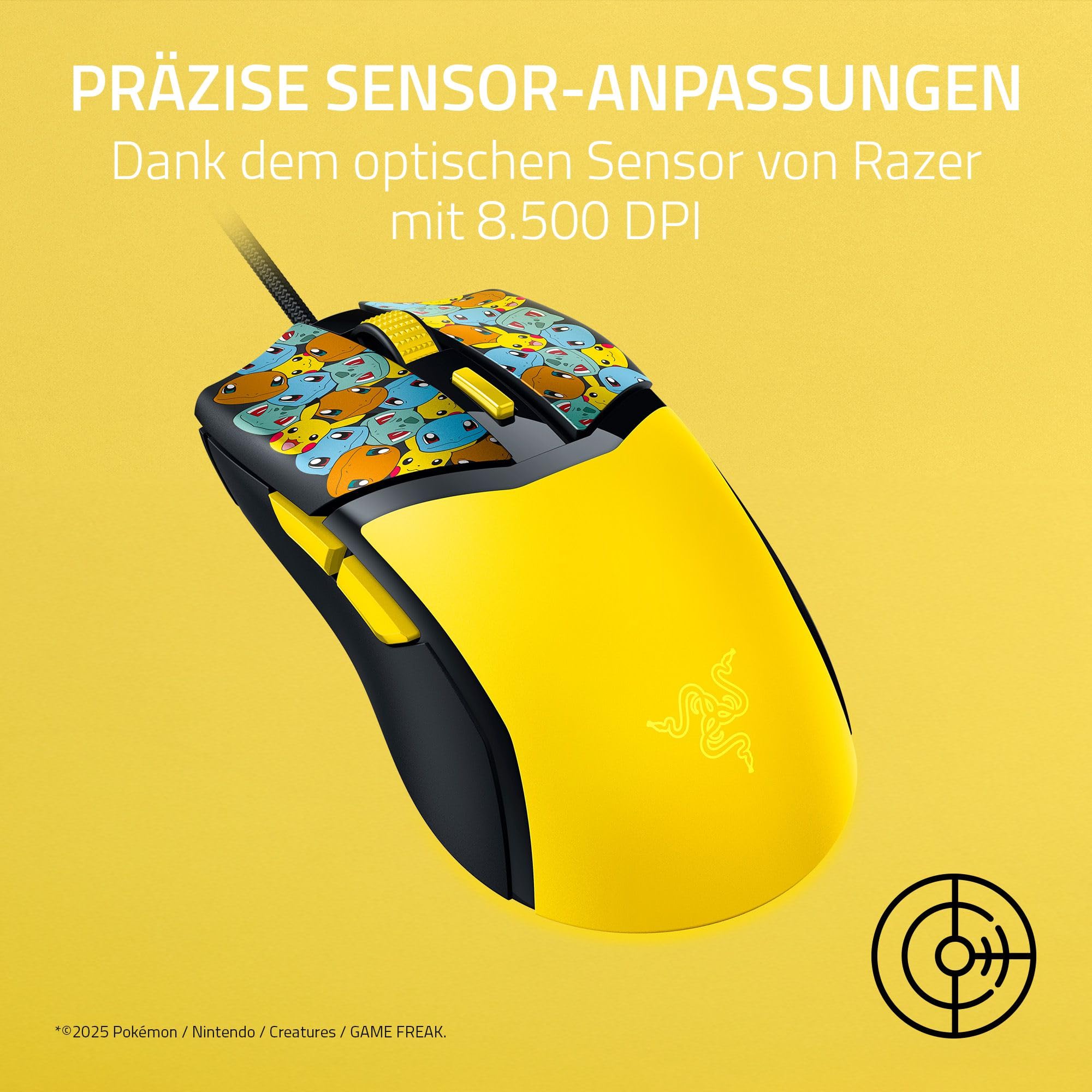 Razer Cobra Pokémon Edition - Leichte kabelgebundene Gaming-Maus