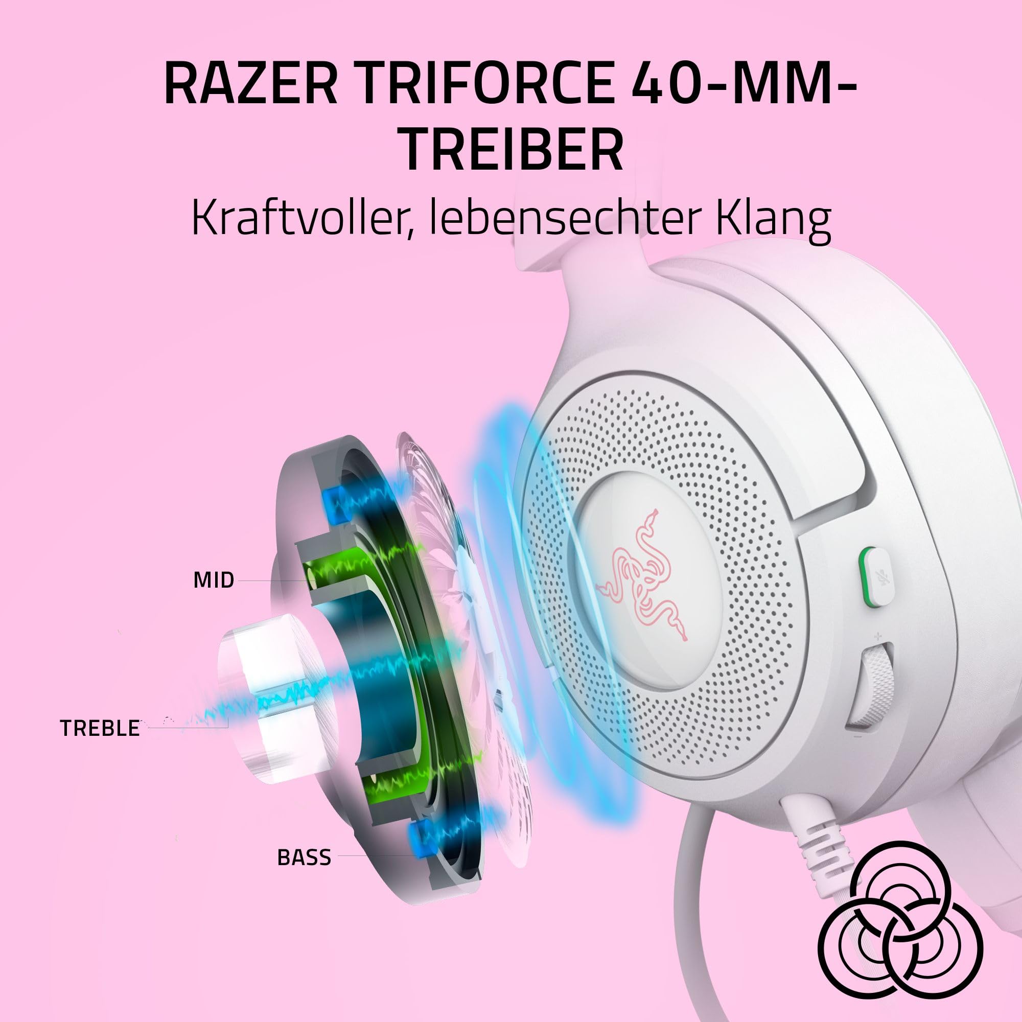 Razer Kraken Kitty V3 X - Kabelgebundenes Kitty-Headset für Gaming