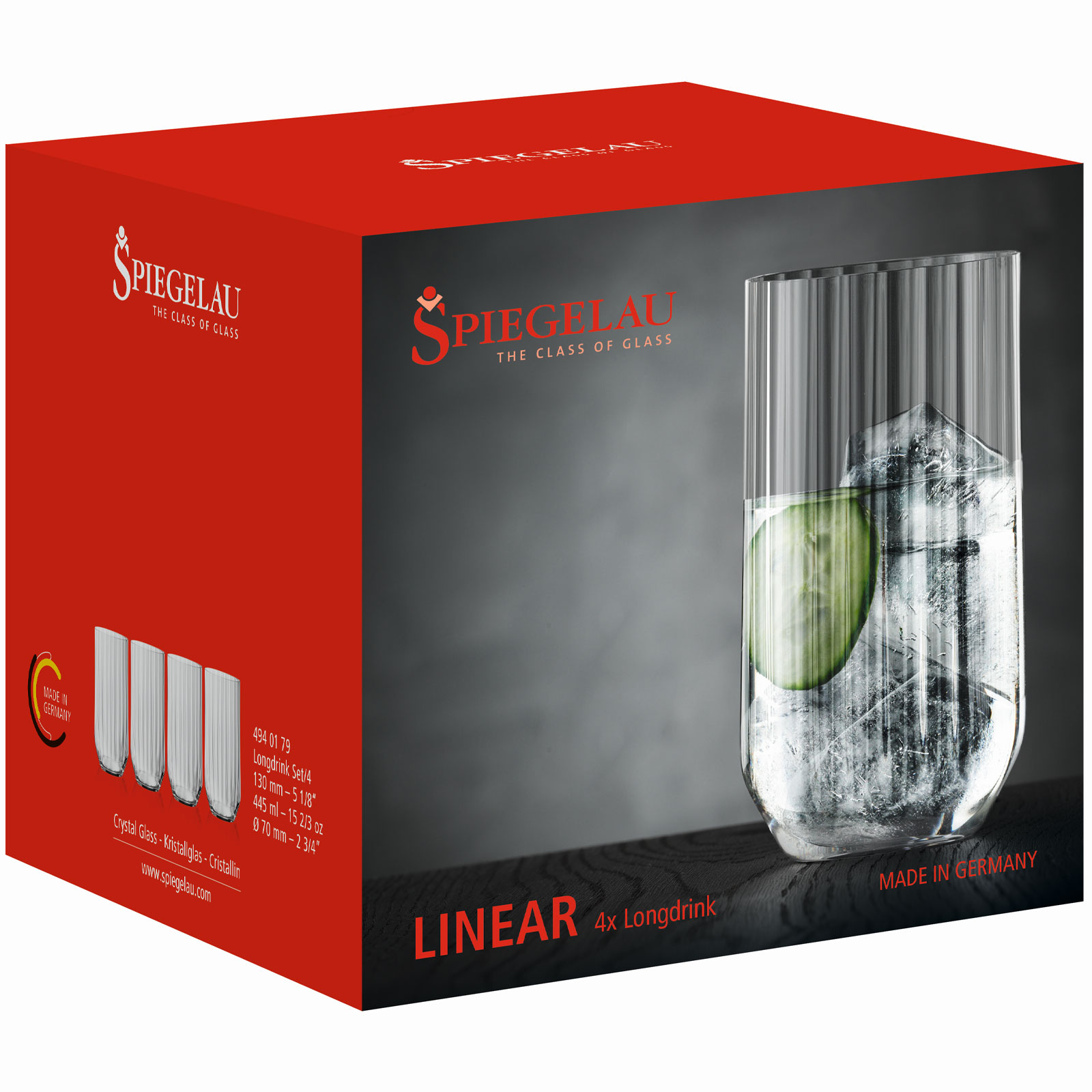 Spiegelau Linear 4940179 Longdrinkgläser Set/4