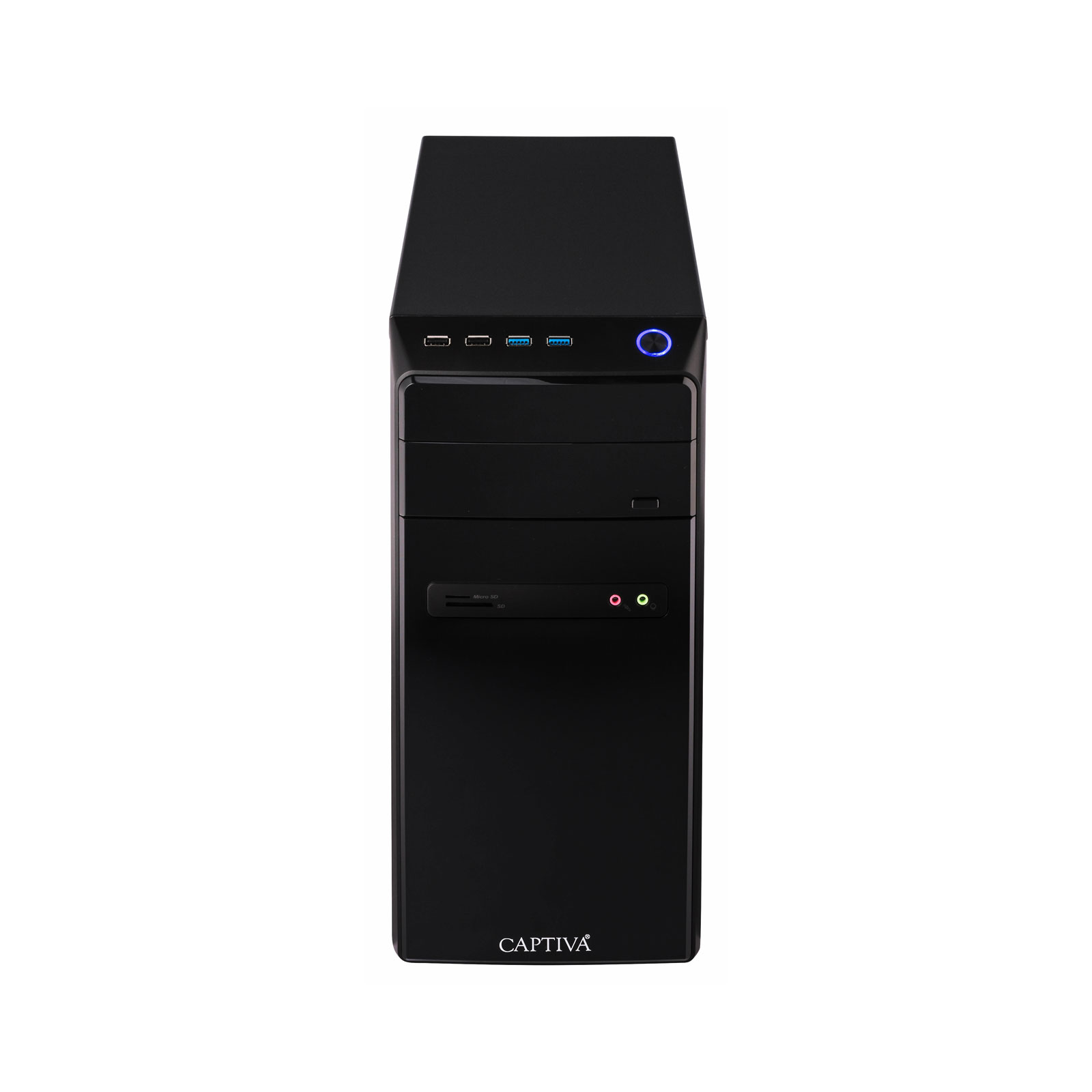 Captiva B4A 21V2 schwarz, AMD Ryzen 3 4300GE, 8 GB, 500 GB SSD Desktop-PC